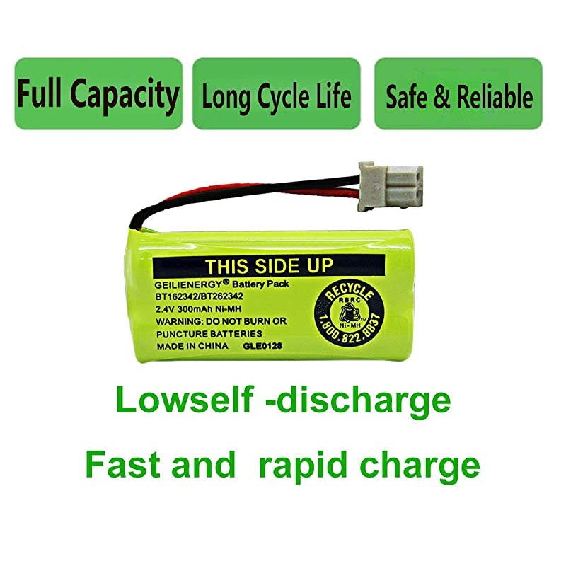 24V 300mAh NIMH BT183342 BT283342 BT162342 BT262342 BT166342 BT266342 Battery Compatible with Vtech CS6719 CS6419 CS6649 DS6151 atT CL4940 EL52300 Cordless Phone Pack of 4