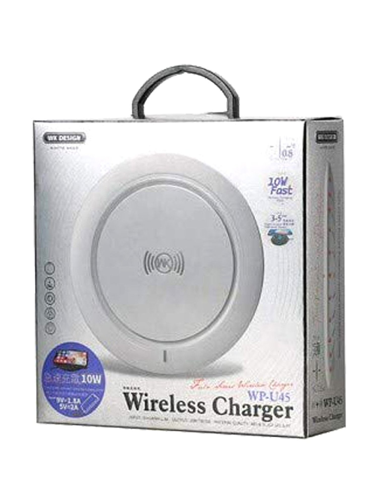 Wk Life WP U45 Smart Wireless Charger with Magnetic Field Stability (White)
