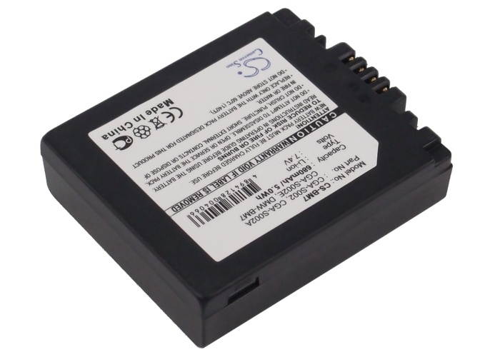 Battery Replacement for Panasonic DMC-FZ3PP DMC-FZ5EG DMC-FZ15P DMC-FZ5EG-S DMC-FZ20BB DMC-FZ4 DMC-FZ2PP DMC-FZ20K CGA-S002A CGA-S002E/1B CGA-S002E CGA-S002 CGR-S002E CGR-S002 CGA-S002A/1B DMW-BM7
