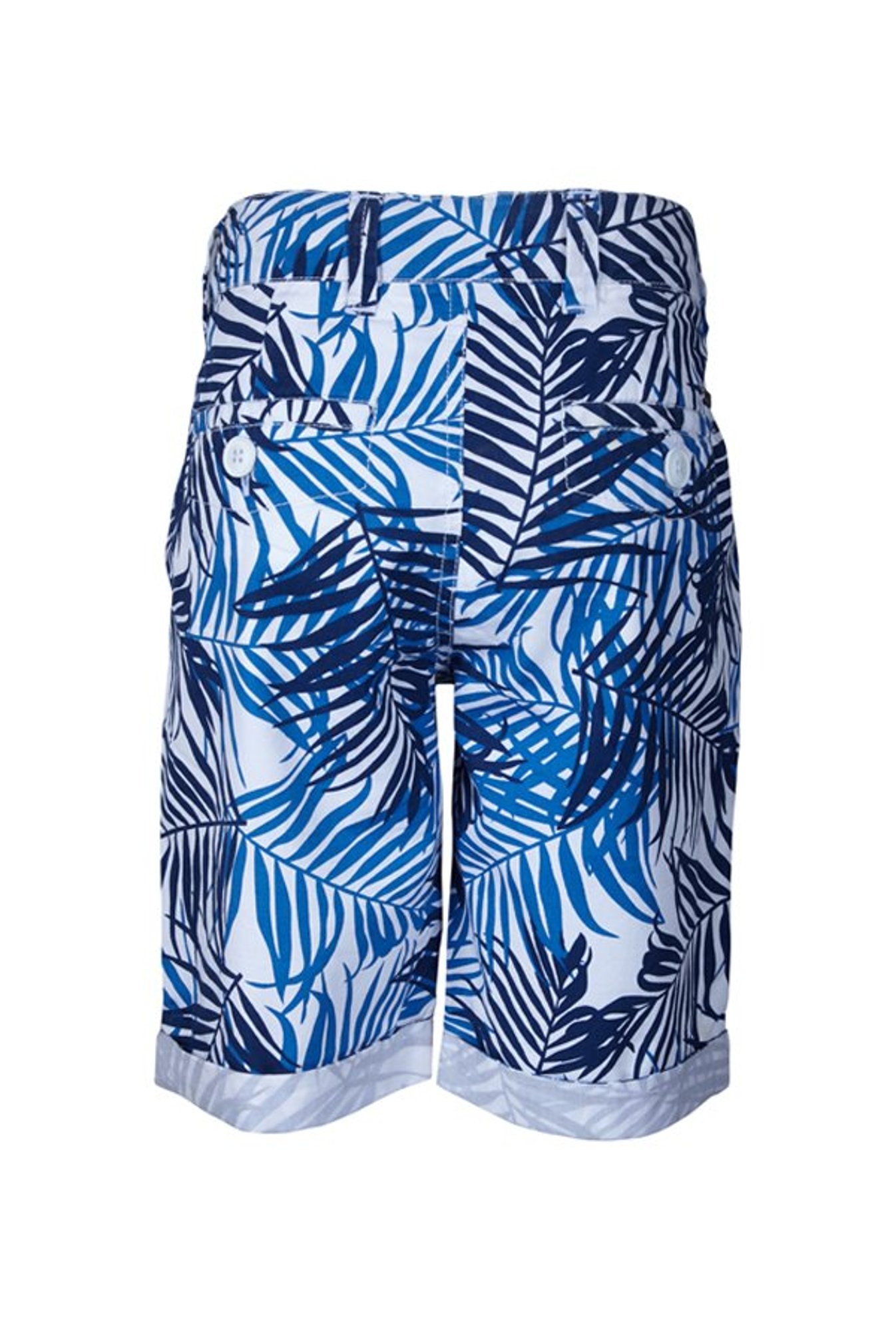 Superyoung Boys White & Blue Printed Bermuda