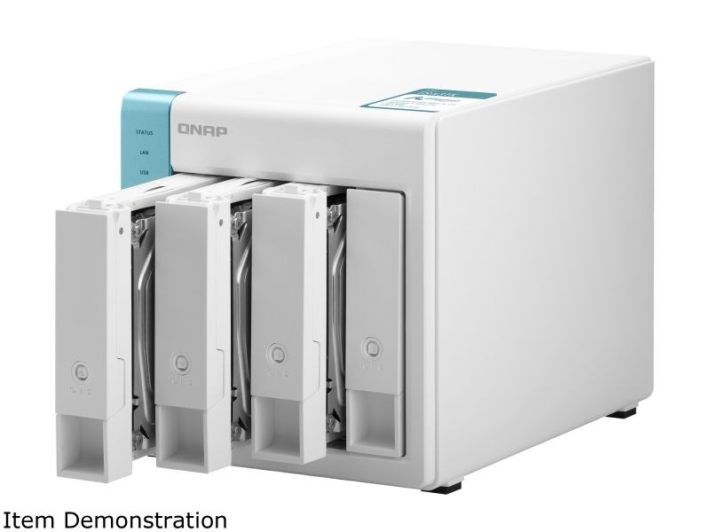 QNAP 4-Bay Personal Cloud NAS for Backup and Data Sharing 4-core 1.7GHz 1GB RAM w/ Lockable Drive Tray TS-431K-US