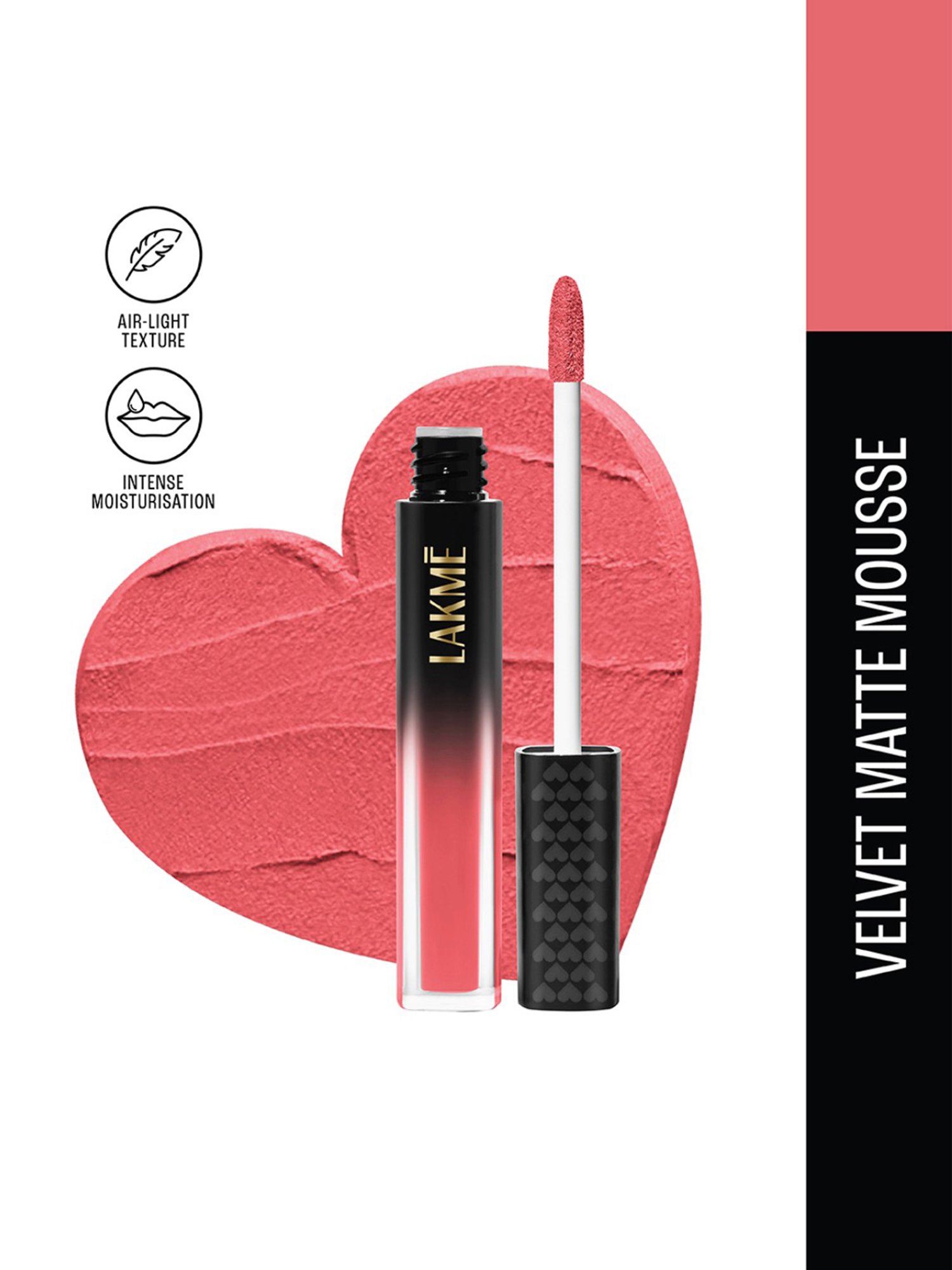Lakme Velvet Matte Lip Mousse Sweetheart Pink - 4.6 gm