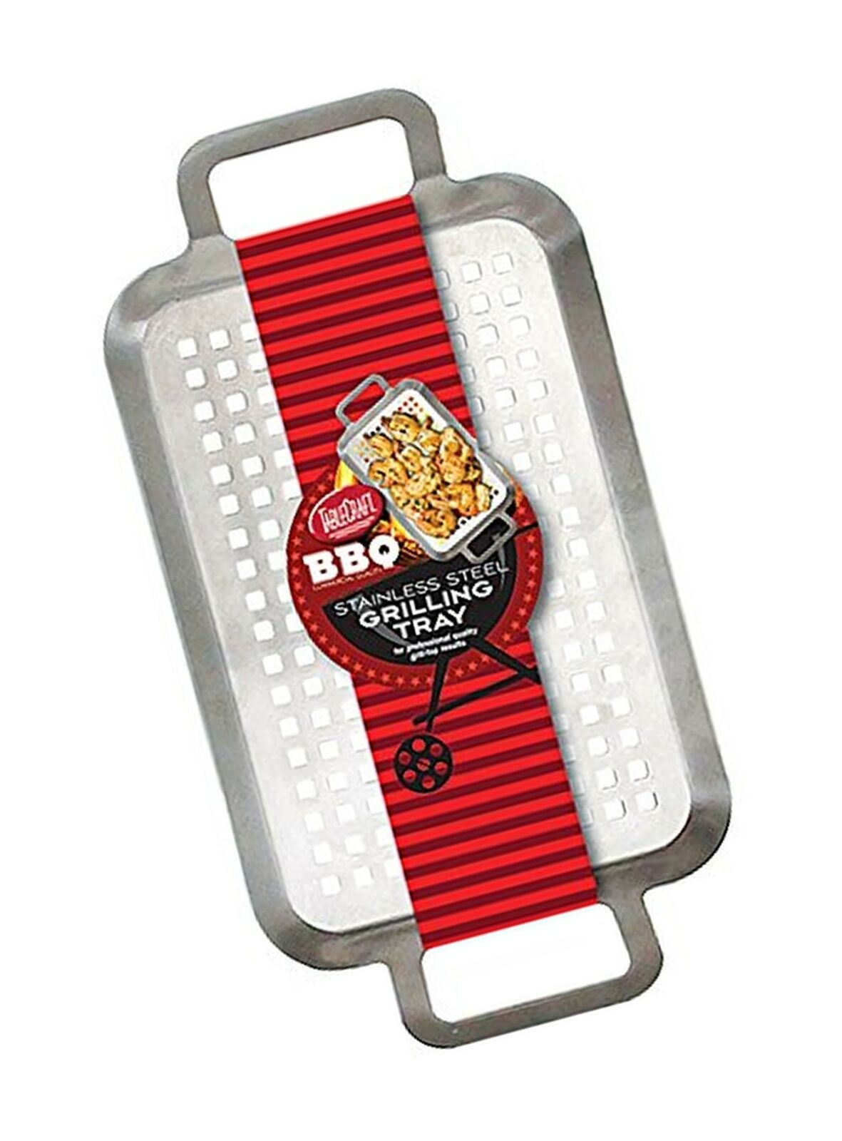 TableCraft 13.5" Stainless Steel Grilling Pan with Handles | Great for Outdoo...