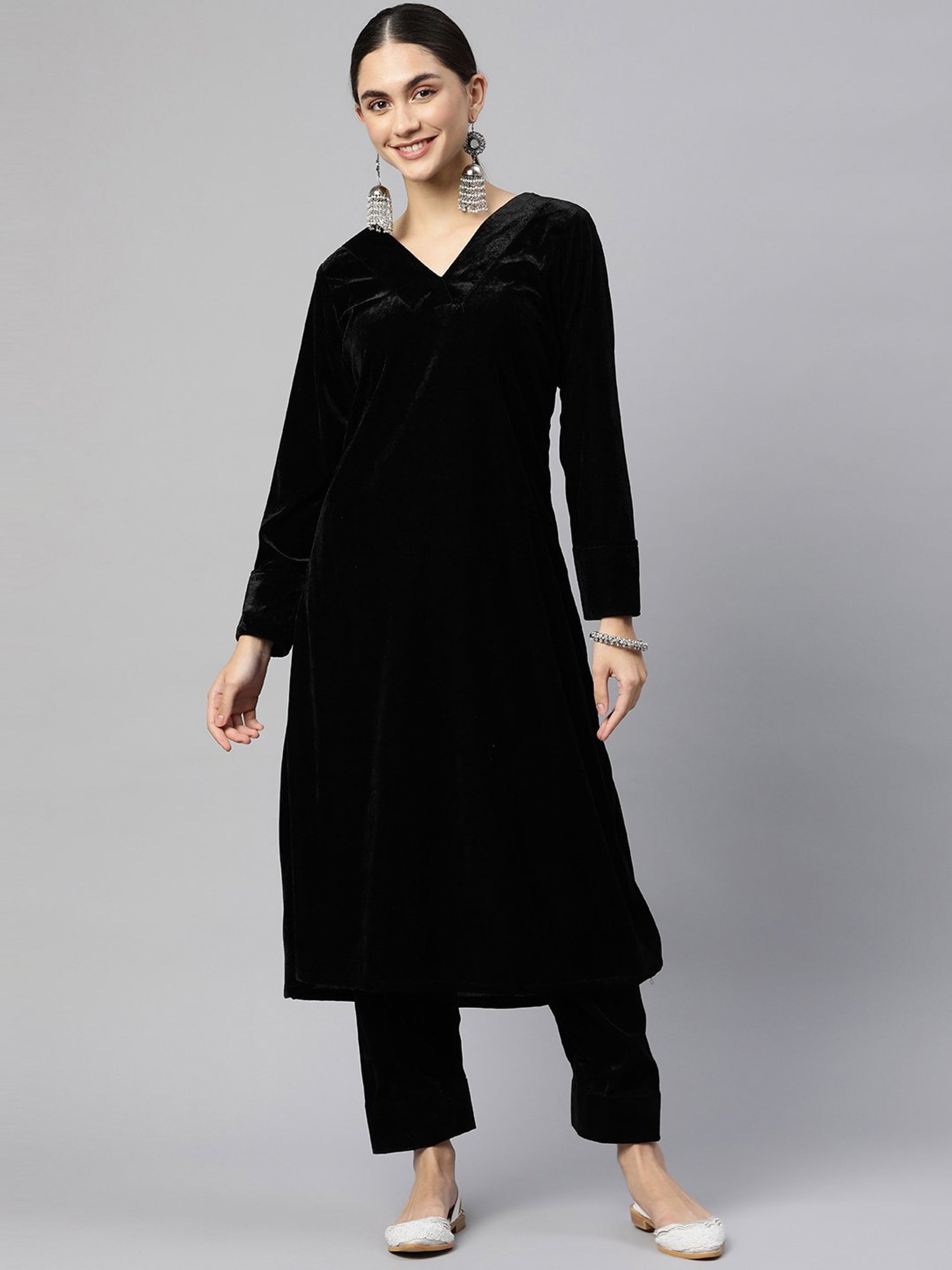 SHADES Black Kurta Pant Set