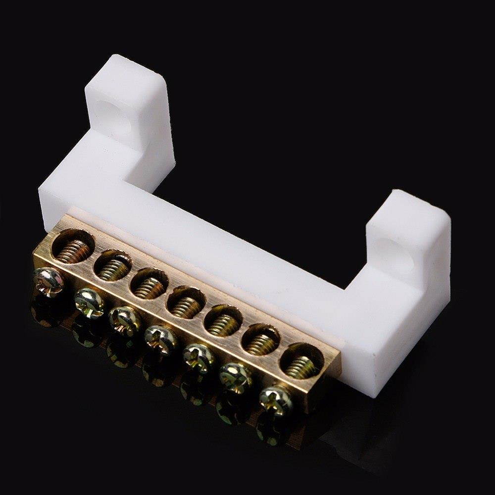 7 Positions Electric Cable Connector Screw Barrier Terminal Strip Block Bar Terminals Block