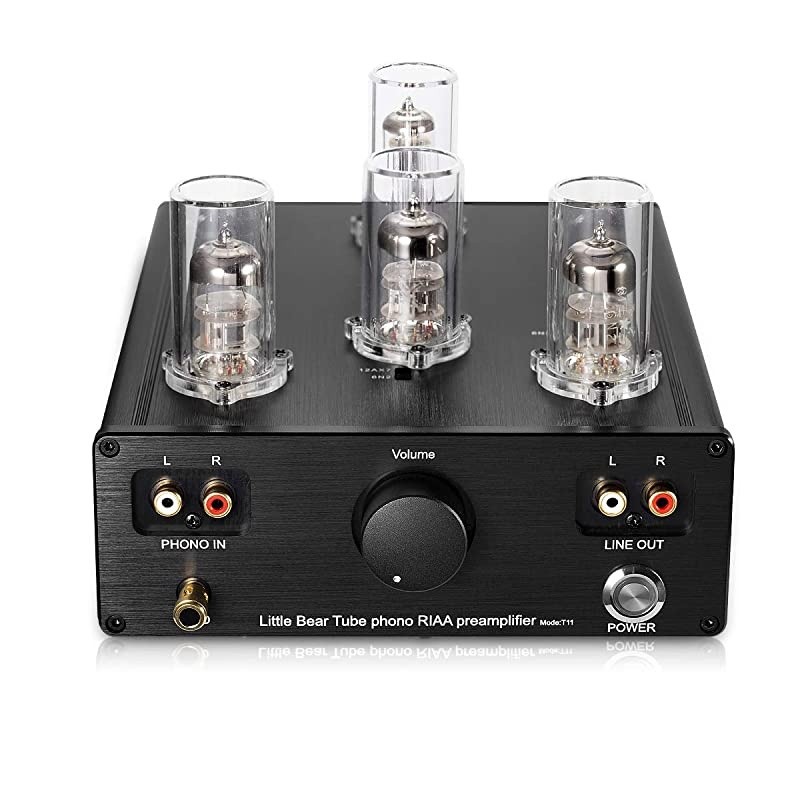 Little Bear T11 6N2/12AX7 Vacuum&Valve Tube Phono Turntable Preamplifier; MM RIAA LP Vinyl Record Player Preamp; Stereo HiFi Audio Pre-Amplifier