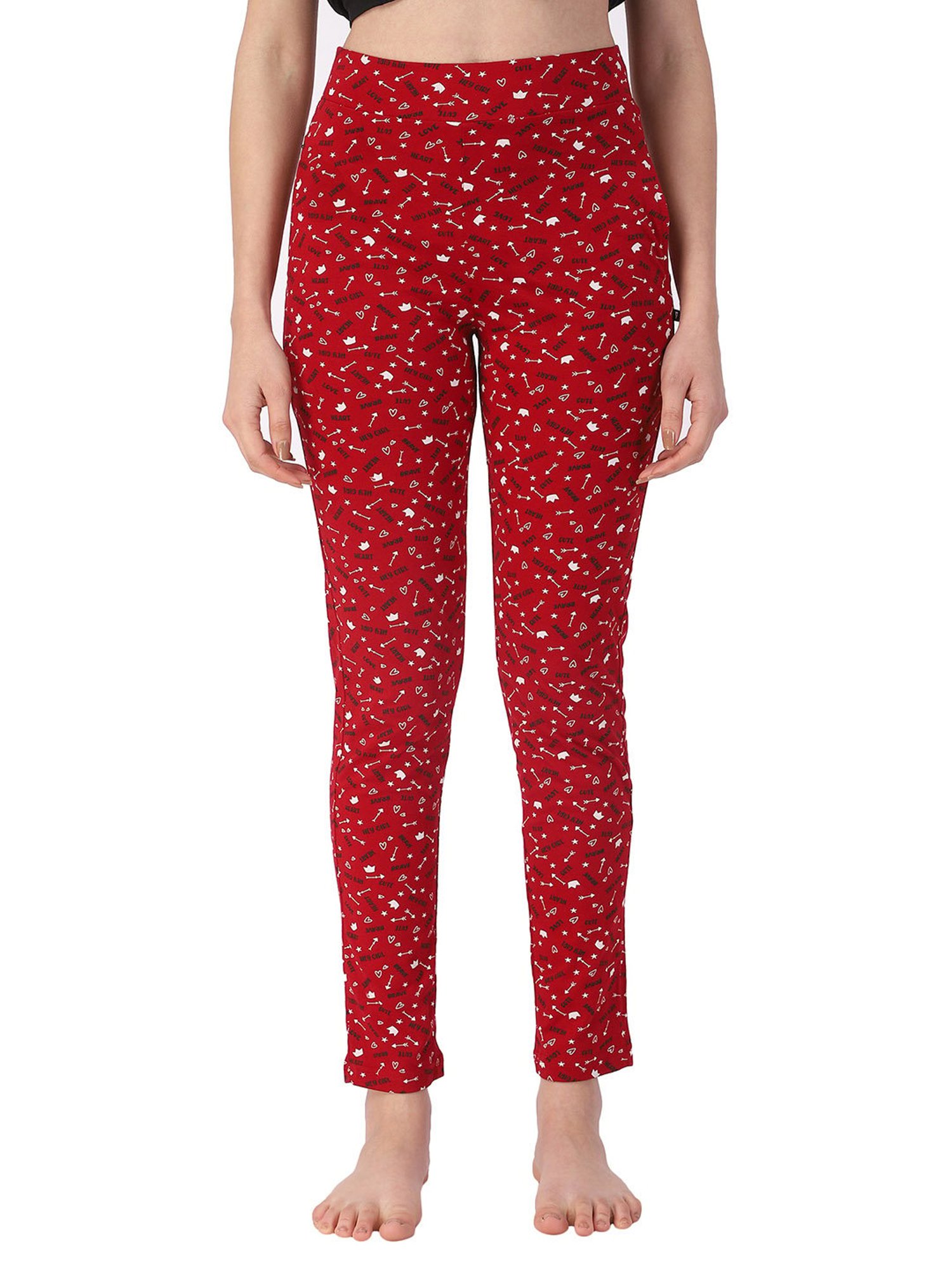 Proteens Maroon Printed Pyjamas