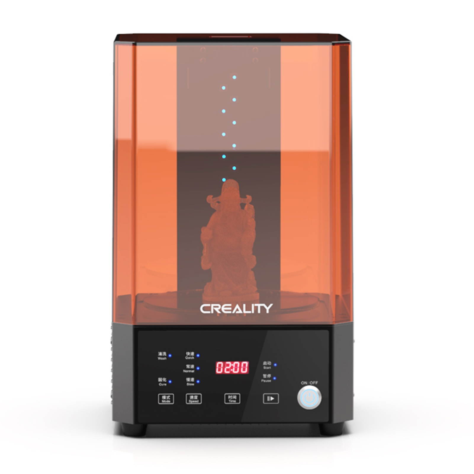 Creality All-in-one UV Curing and Washing Machine for SLA/DLP/LCD 3D Printed Resin Models, Three Gears Adjustable Speed, with Magnetic 360&deg;Rotatable Platform and Large Size Washing Container