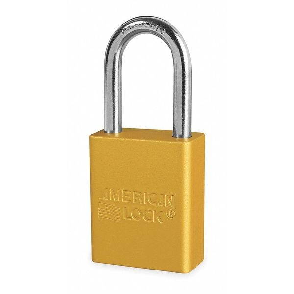 AMERICAN LOCK A1106YLW 1-1/2" Yellow Anodized Aluminum Safety Padlock, with