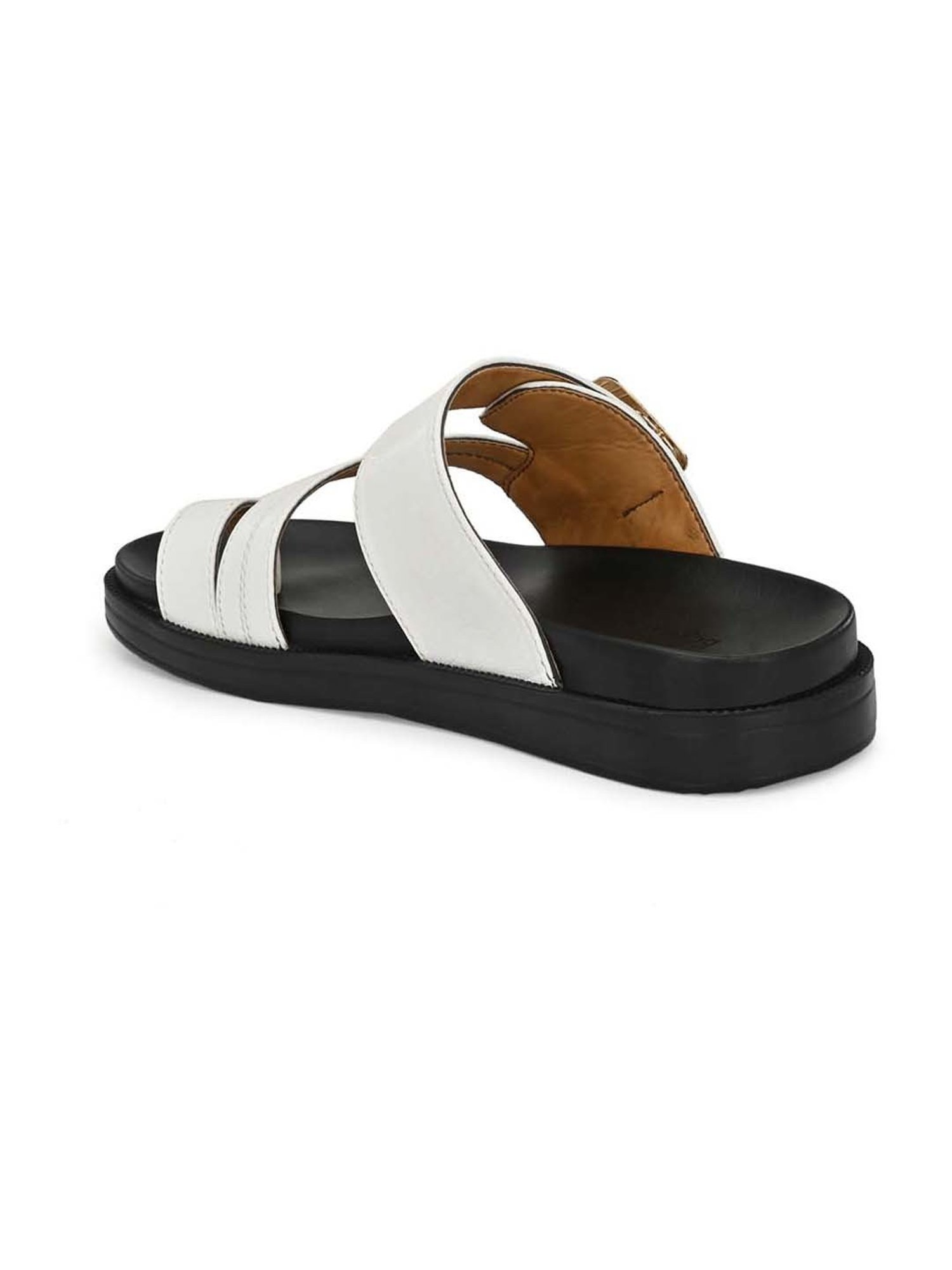 Eego Italy Men's White Toe Ring Sandals