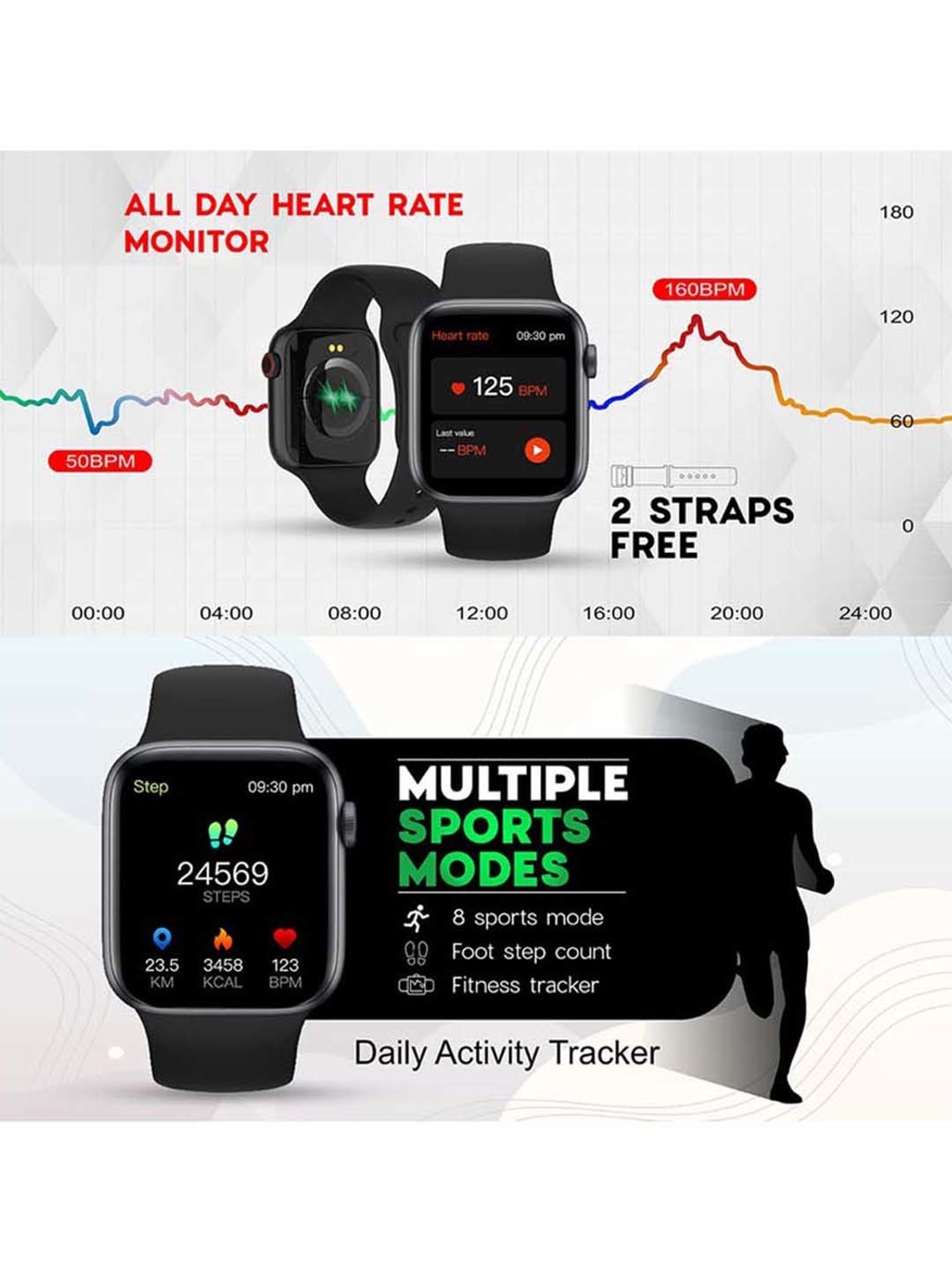 I Kall W1 Smartwatch (Black)