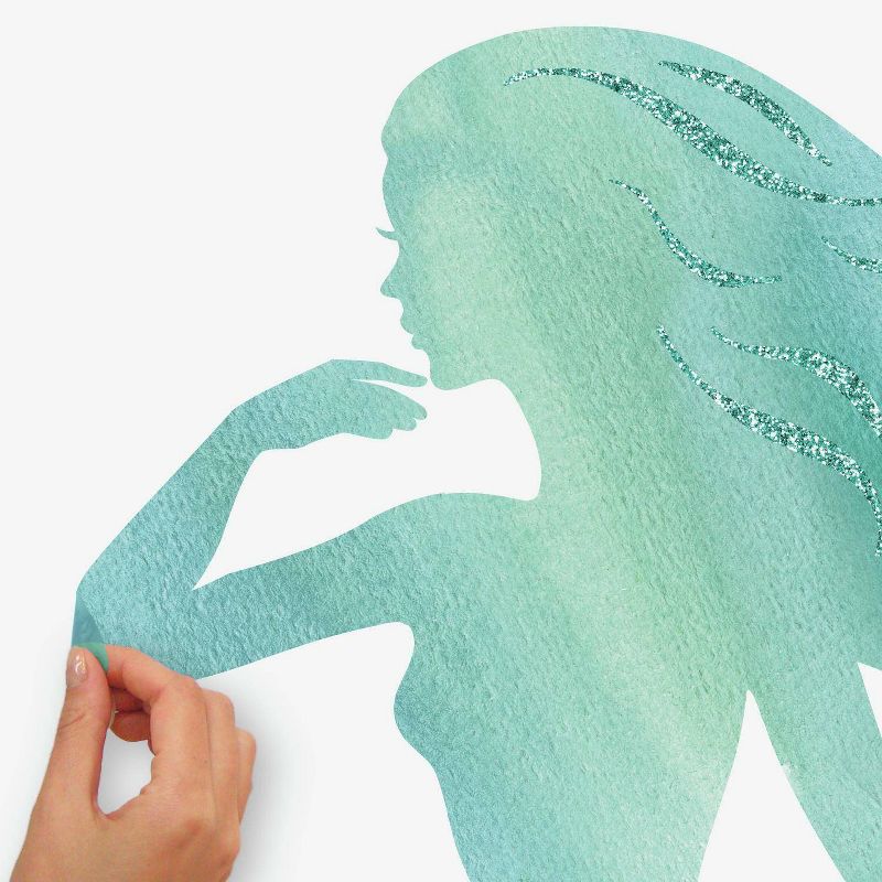 Glitter Mermaid Peel and Stick Giant Wall Decal - RoomMates
