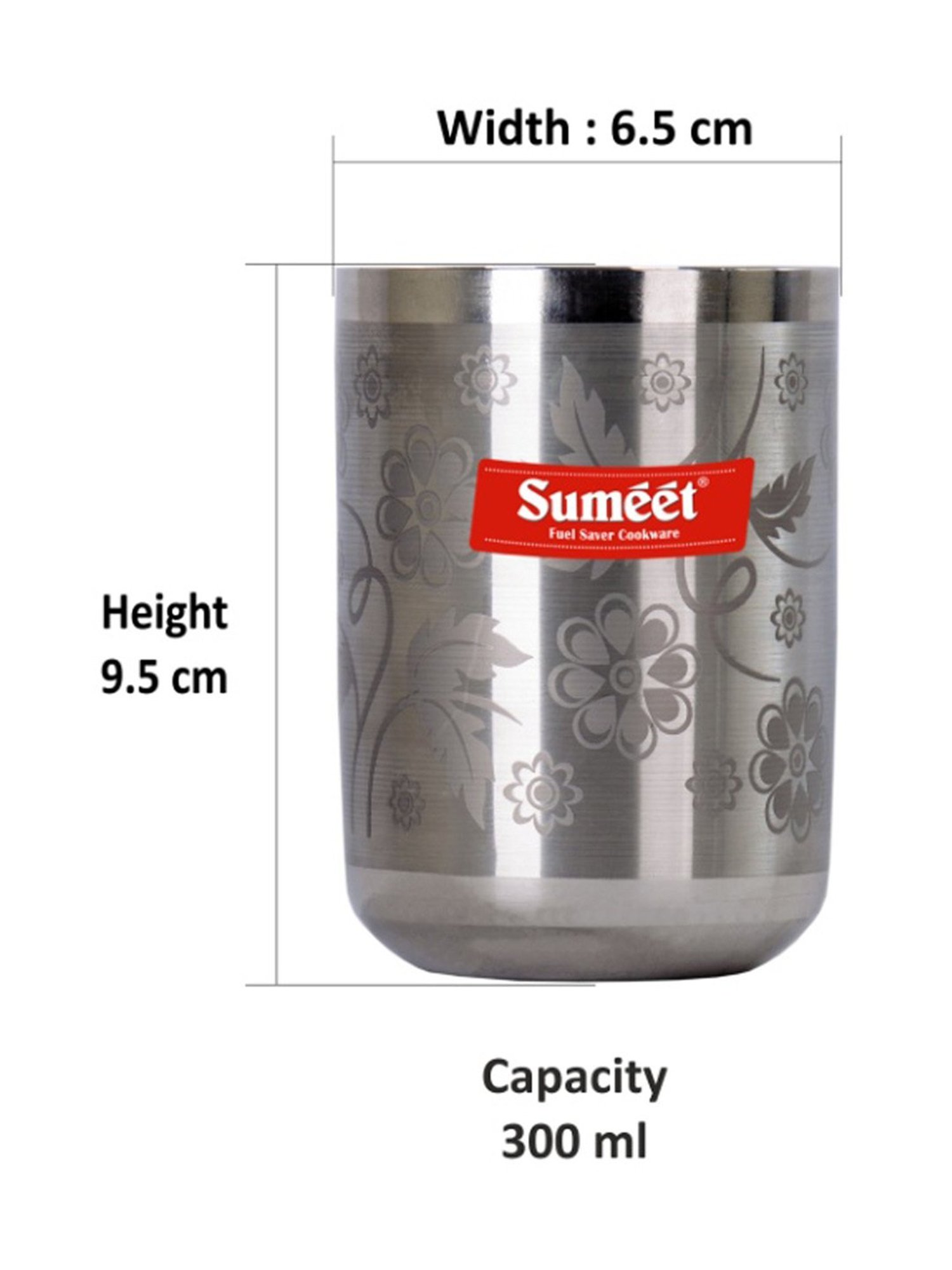 Melbify Roll Sip Transparent Cocktail Glass with straw 250ml - Set of 2