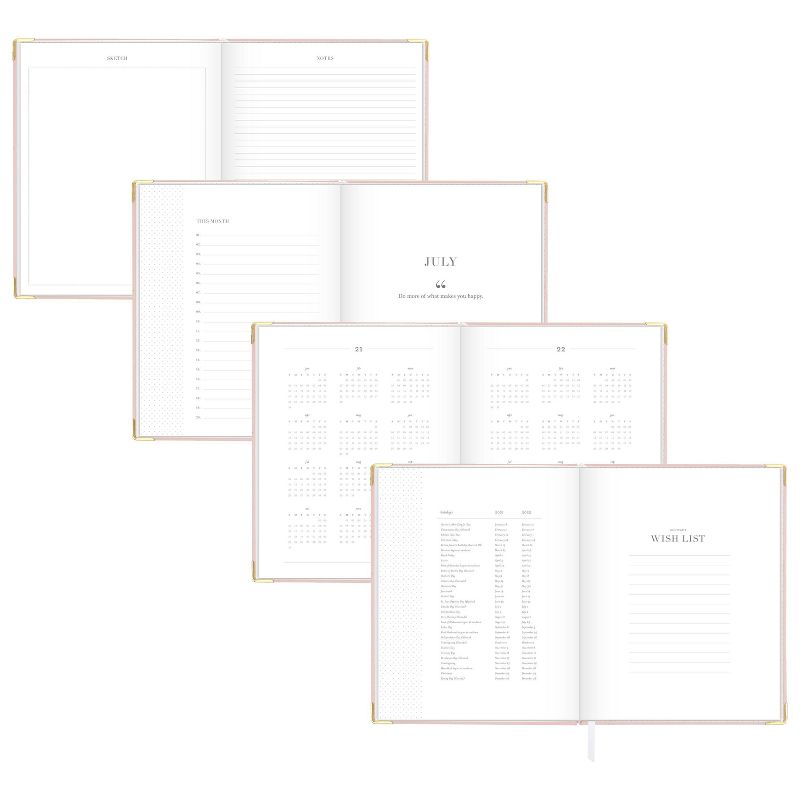 2021-22 Academic Planner 9.875" x 7.875" Casebound Weekly/Monthly Pink Dot - Sugar Paper™