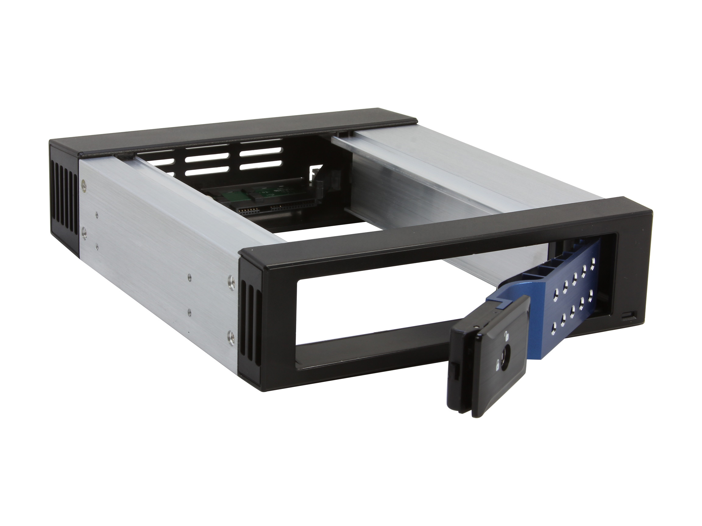 iStarUSA BPN-DE110SS-SILVER Trayless 5.25" to 3.5" SATA SAS 6 Gbps HDD Hot-swap Rack