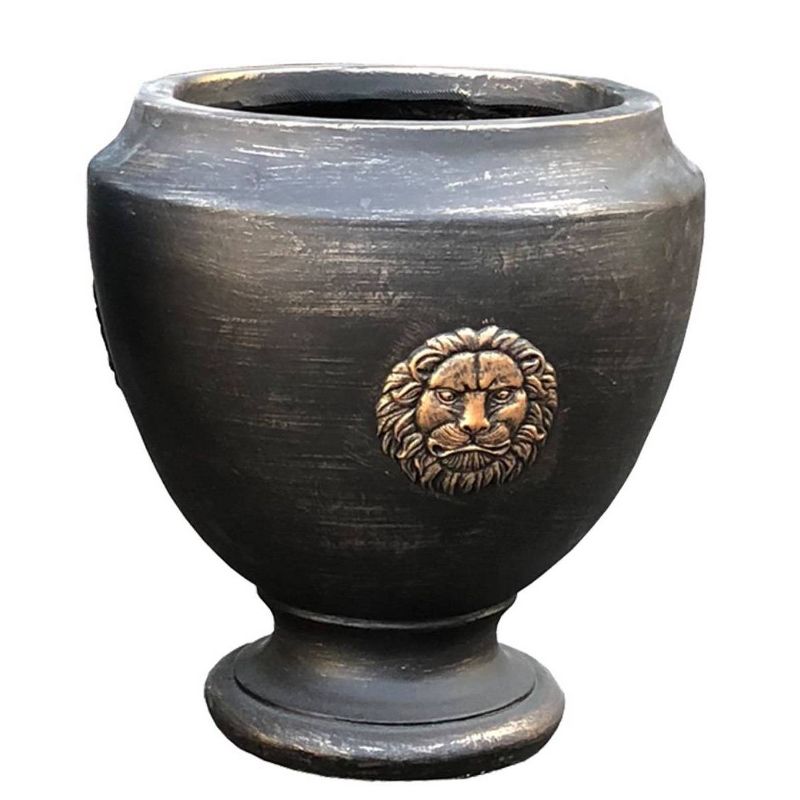 14" Kante Lightweight Concrete Outdoor Lion Footed Urn Planter Brown - Rosemead Home & Garden, Inc.