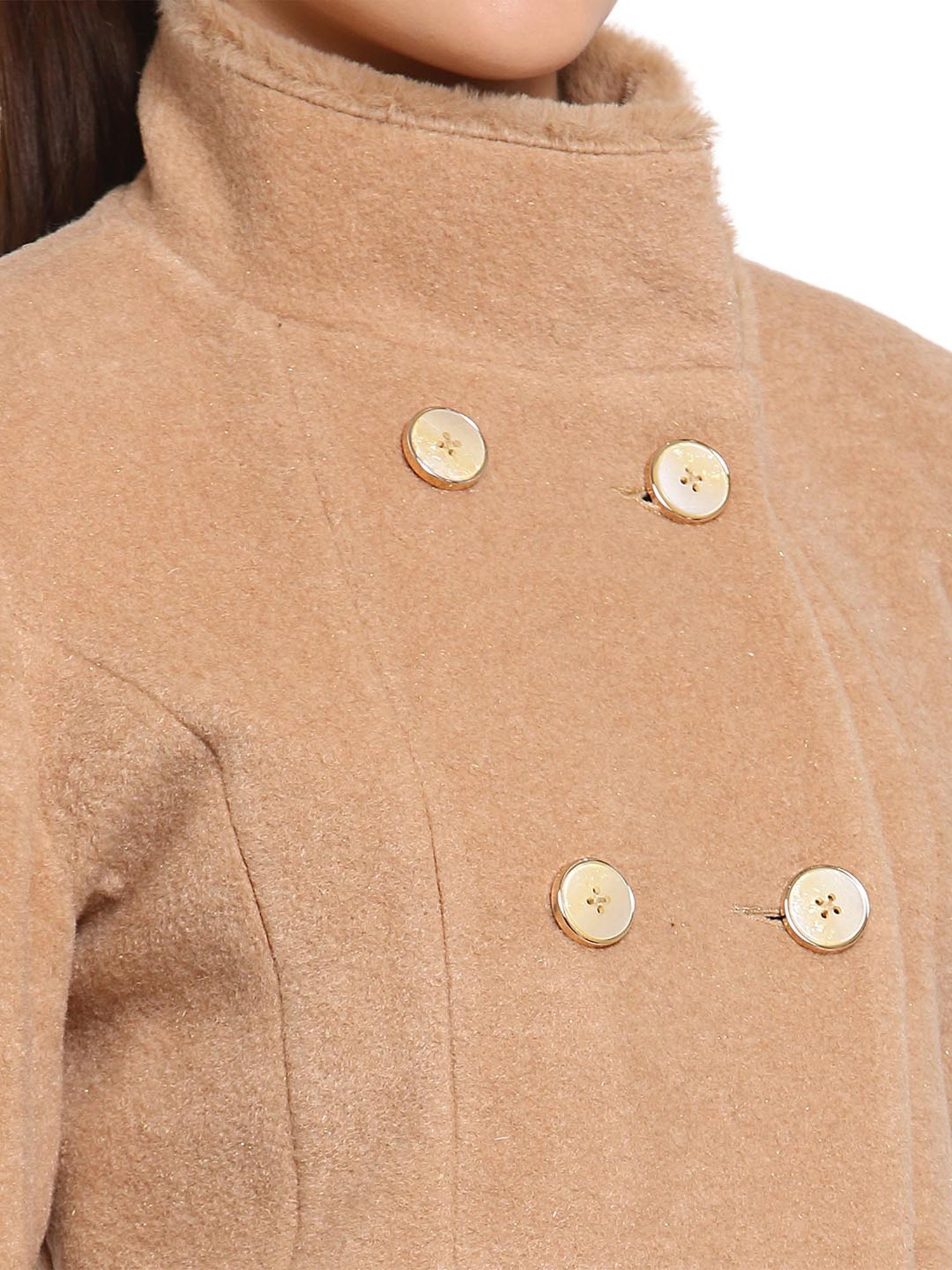 Juelle Beige Full Sleeves Coat