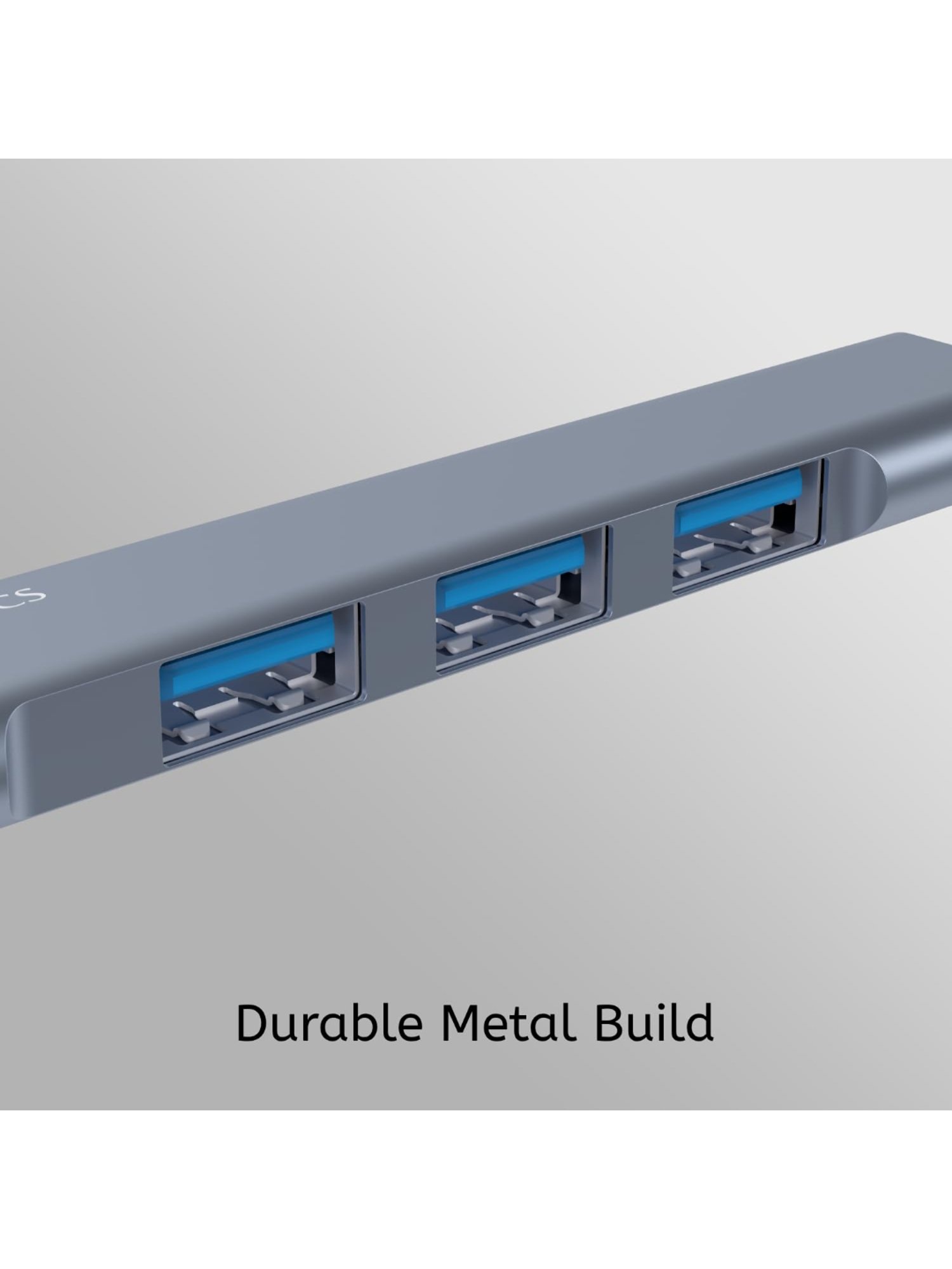 Portronics Mport 31 Pro USB 3.0 Hub 4-in-1 with Type-C & USB Dual Plugs, USB 3.0 SuperSpeed (Grey)