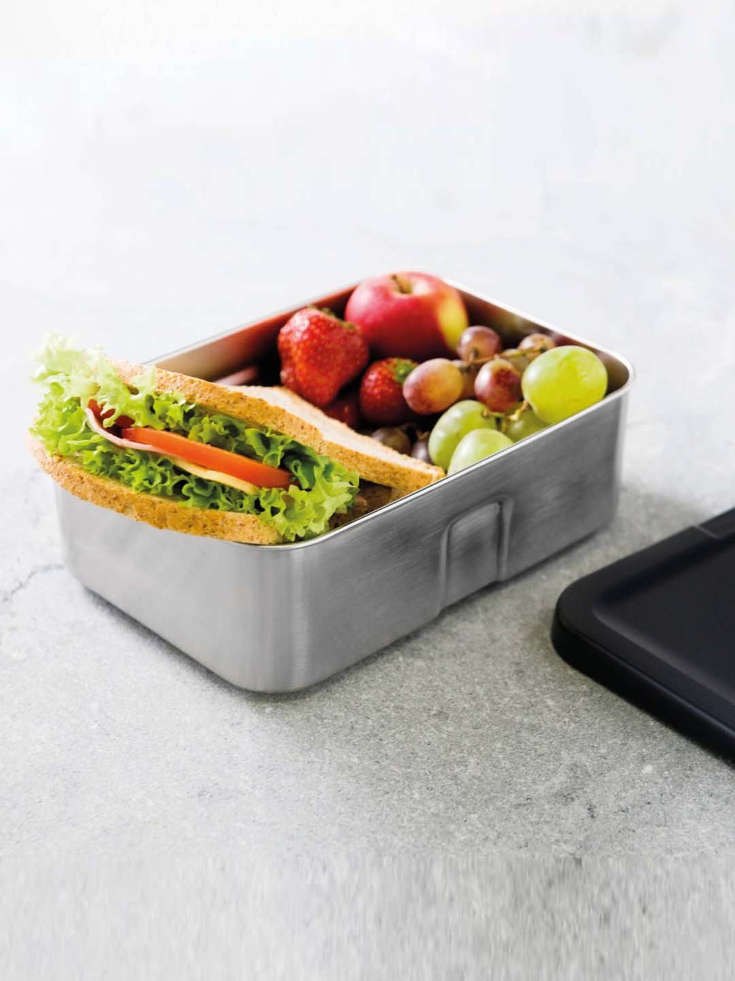 BERGHOFF Essentials Grey & Silver Stainless Steel Lunch Box - Set of 1