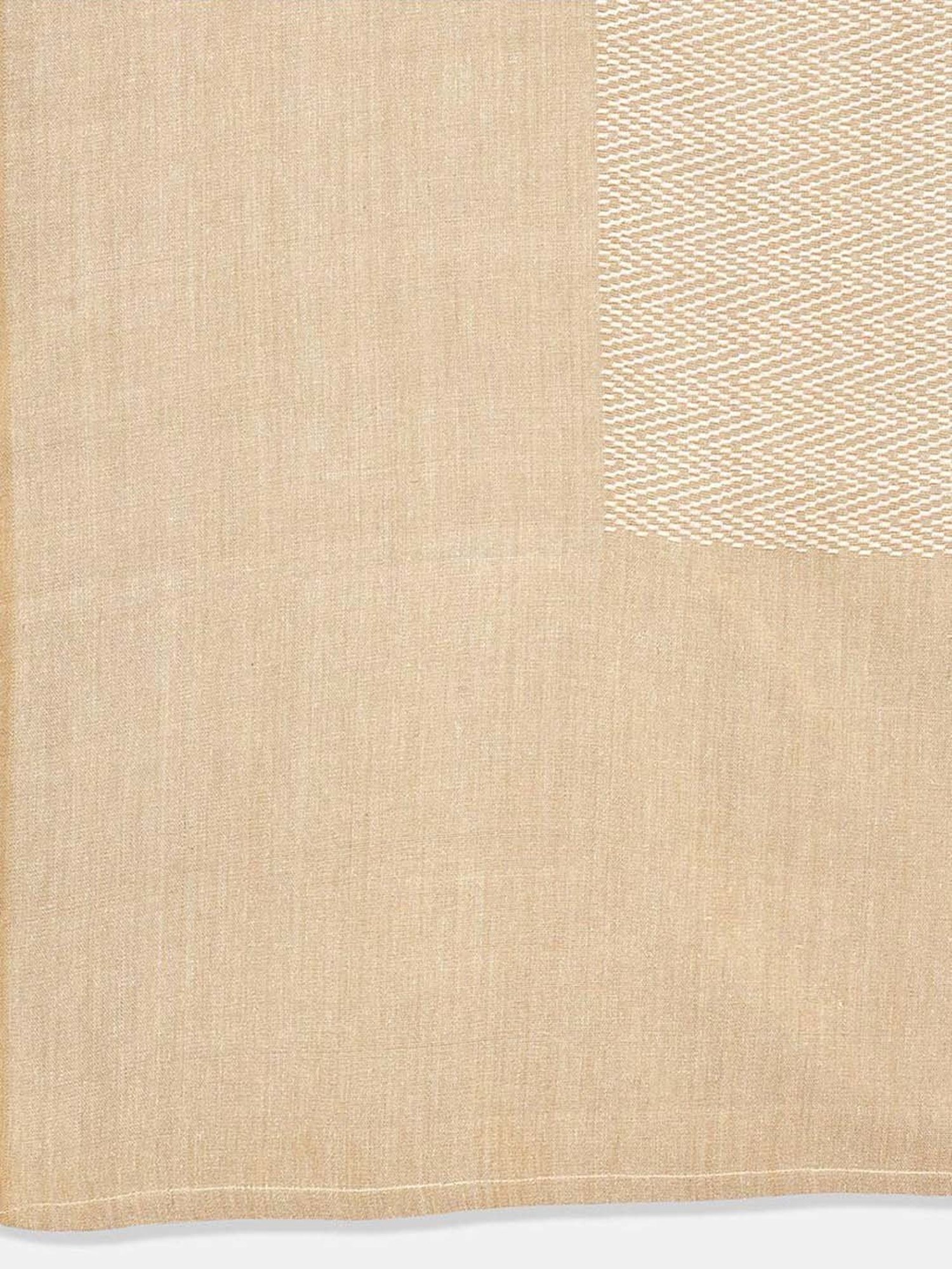 Fabindia Home Azig Beige Cotton 120 TC Double Bed Cover