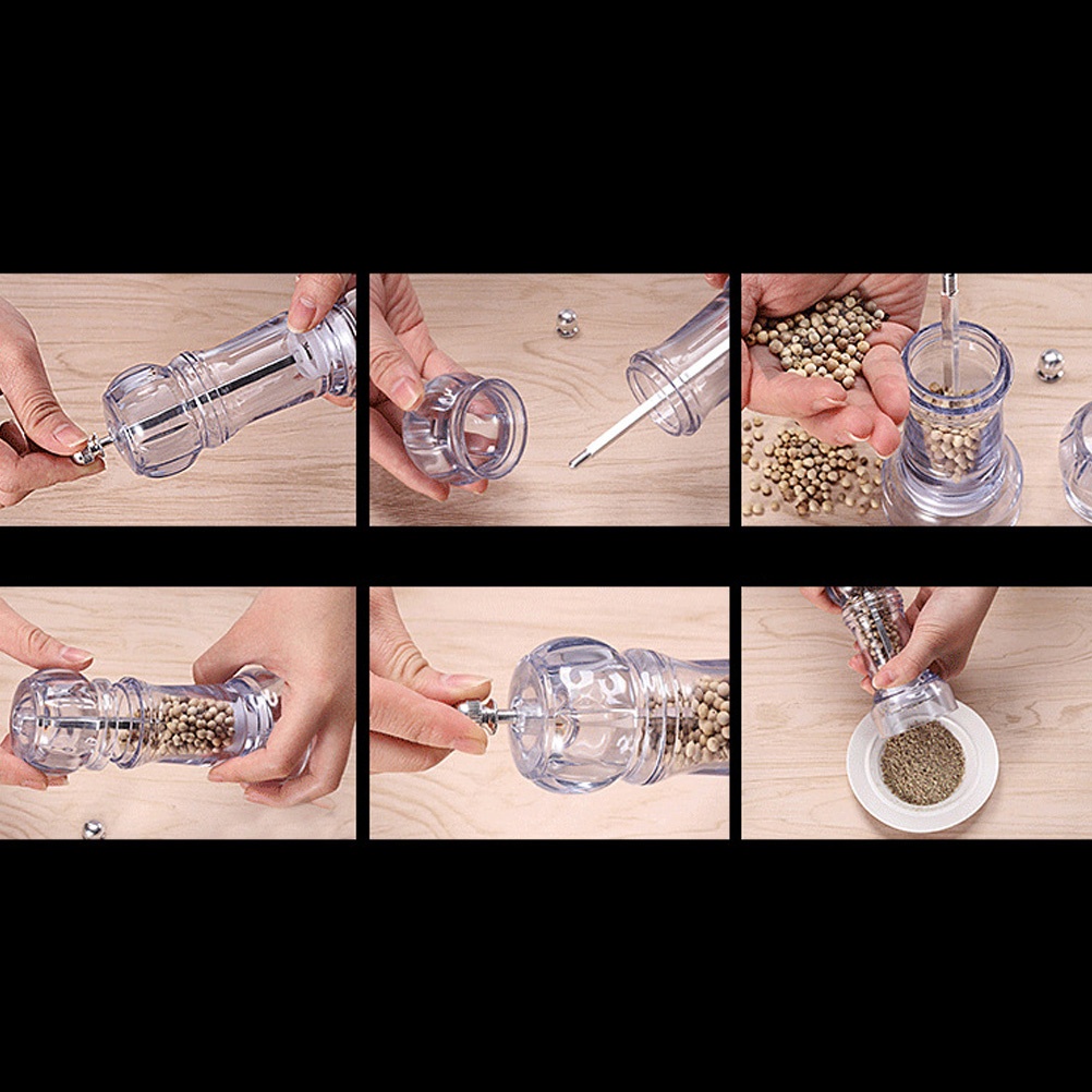 1 Pc Manual Pepper Grinder Salt Pepper Spice Bottle Grinder Kitchen Cooking Grinding Tool (Random Color)