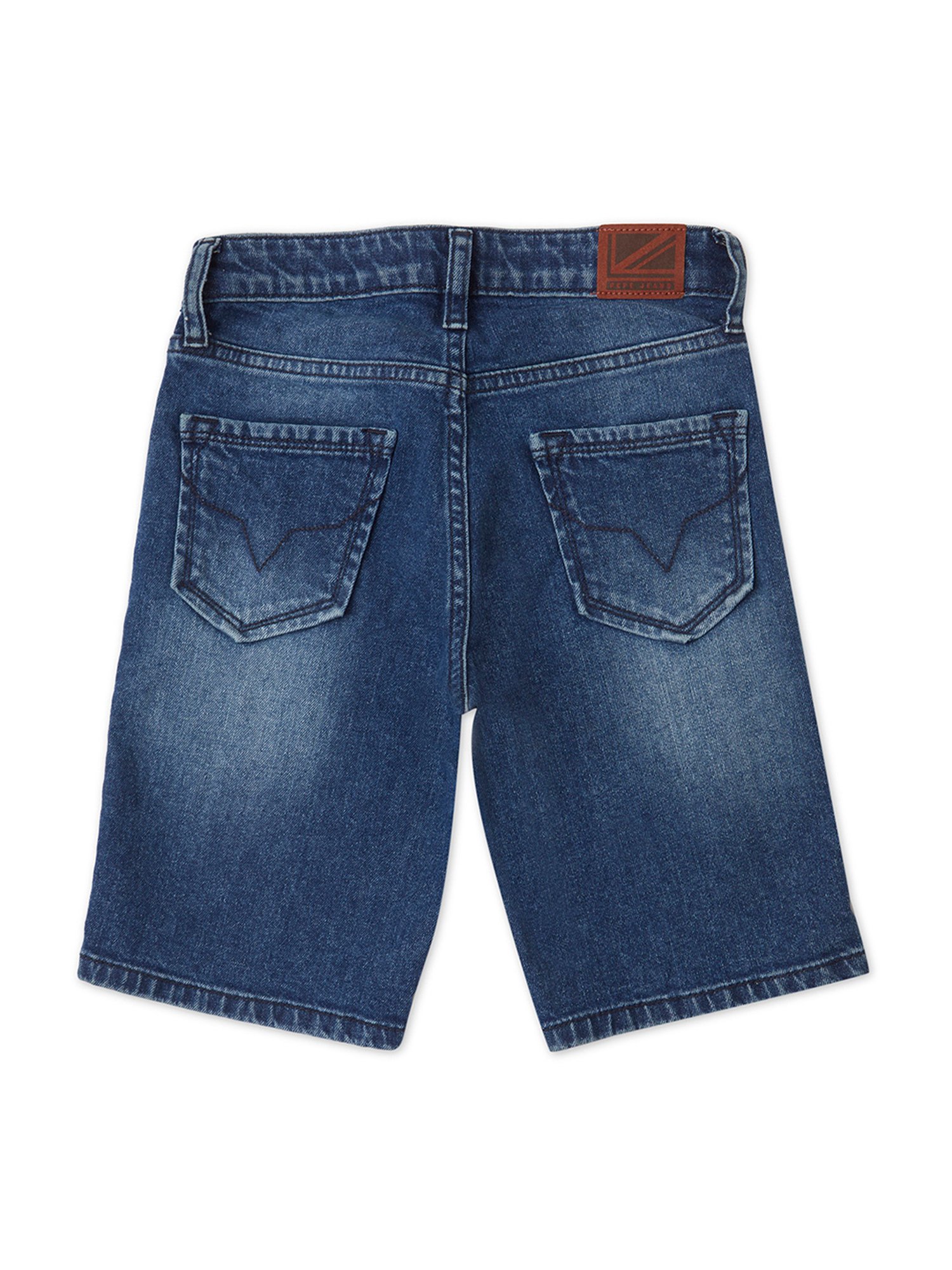 Pepe Jeans Kids Blue Distressed Denim Shorts