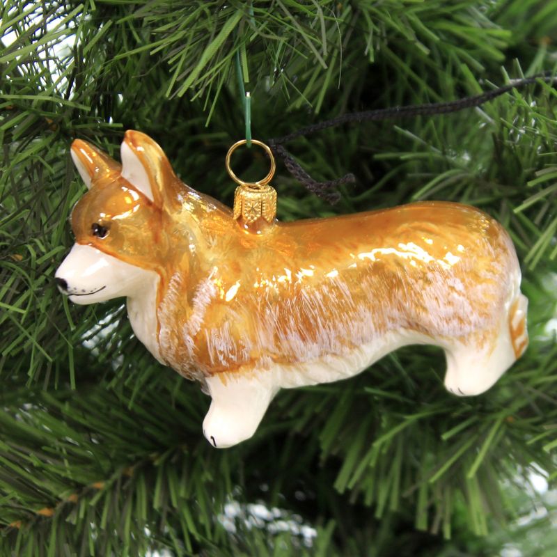 Joy To The World 2.75" Pembroke Welsh Corgi . Ornament Pet Set Dog Companion  -  Tree Ornaments