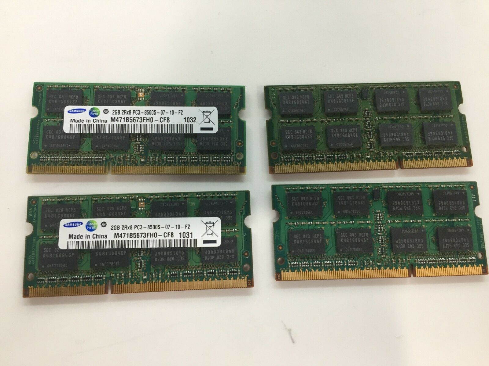 Samsung Genuine 4GB (2GB x 2) RAM KIT PC3-8500 2Rx8 M471B5673FHO-CF8