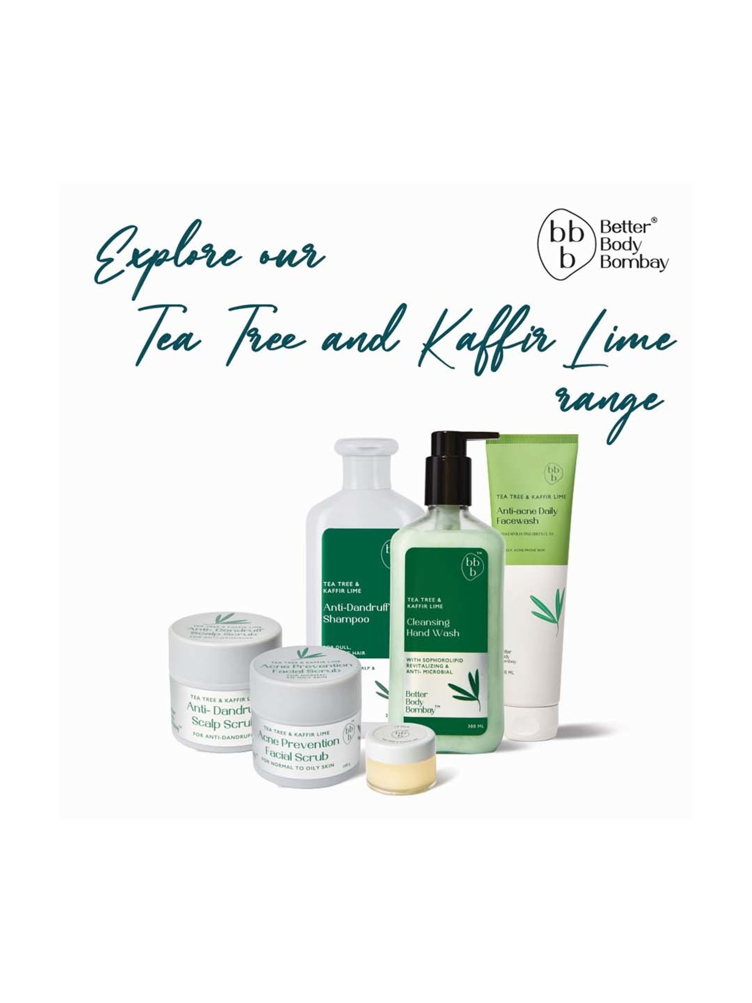 bbb Better Body Bombay Tea Tree & Kaffir Lime Anti-Dandruff Scalp Scrub - 100 gm