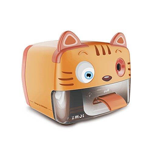 Zmol Electric Pencil Sharpener-Heavy Duty Helical Blade-Auto Stop Features For Kids, Students and Artists, Ideal for Home, School and Ofiice use, Cute, Yellow (Yellow)