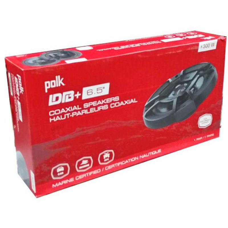 Polk Audio 6.5" 300W 2 Way Car/Marine ATV Stereo Coaxial Speakers DB652 (Pair)