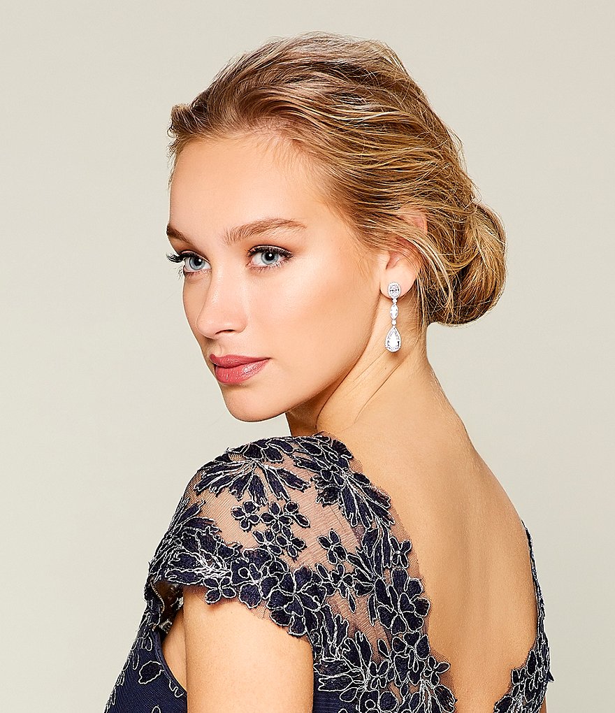 Nadri Oval Cubic Zirconia Drop Earrings