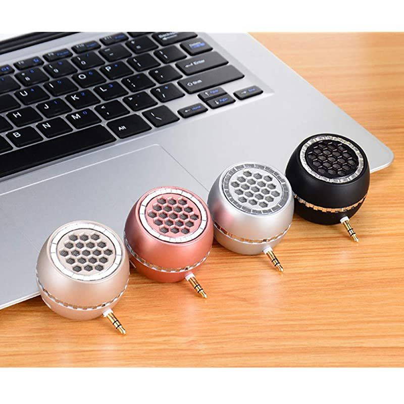 Mini Portable Wireless Speakers 3W Mobile Phone Plug in Speaker Linein Speaker with 35mm Aux Audio Jack Plug in Clear Bass Micro USB Port Audio Dock for iPhoneSmart Phone iPad Computer
