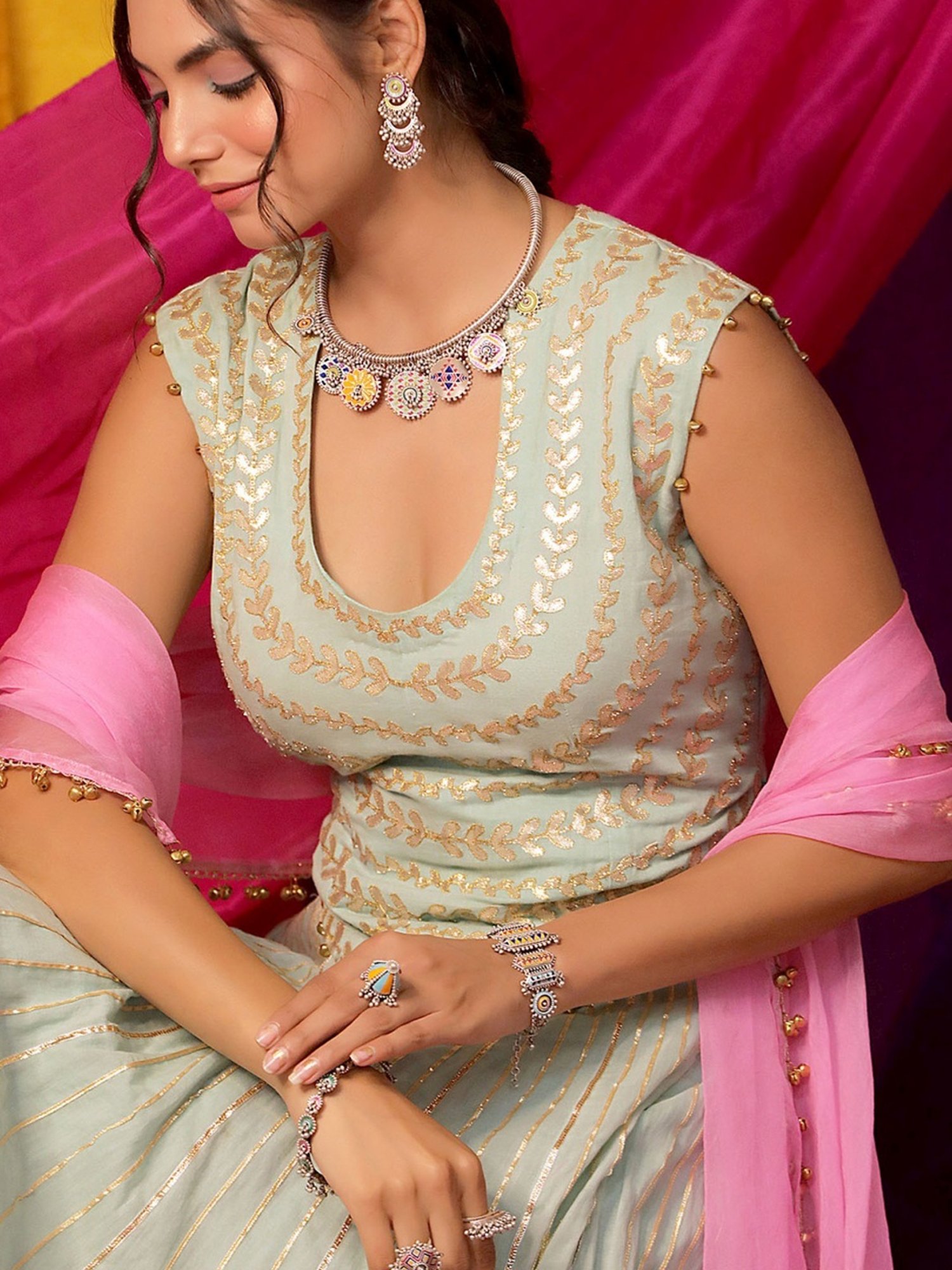 Tribe Amrapali 92.5 Sterling Silver Gowri Ghungroo Dangler for Women