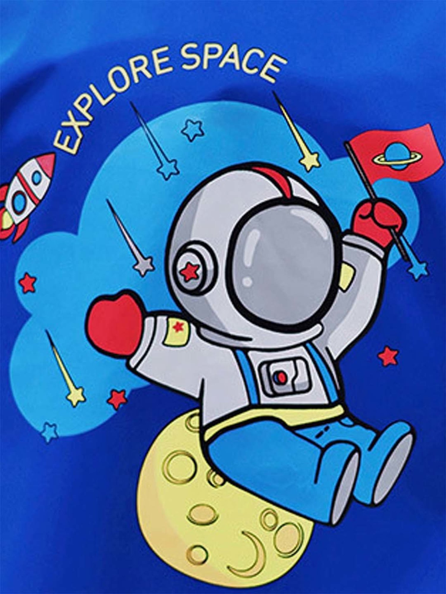 Little Surprise Box Kids Blue Printed Full Sleeves Raincoat