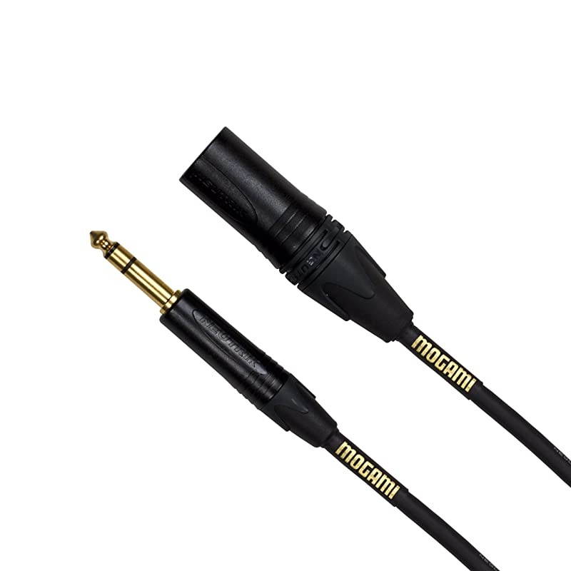 GOLD TRSXLRM20 Balanced Audio Adapter Cable 14quot TRS Male Plug to XLRMale Gold Contacts Straight Connectors 20 Foot