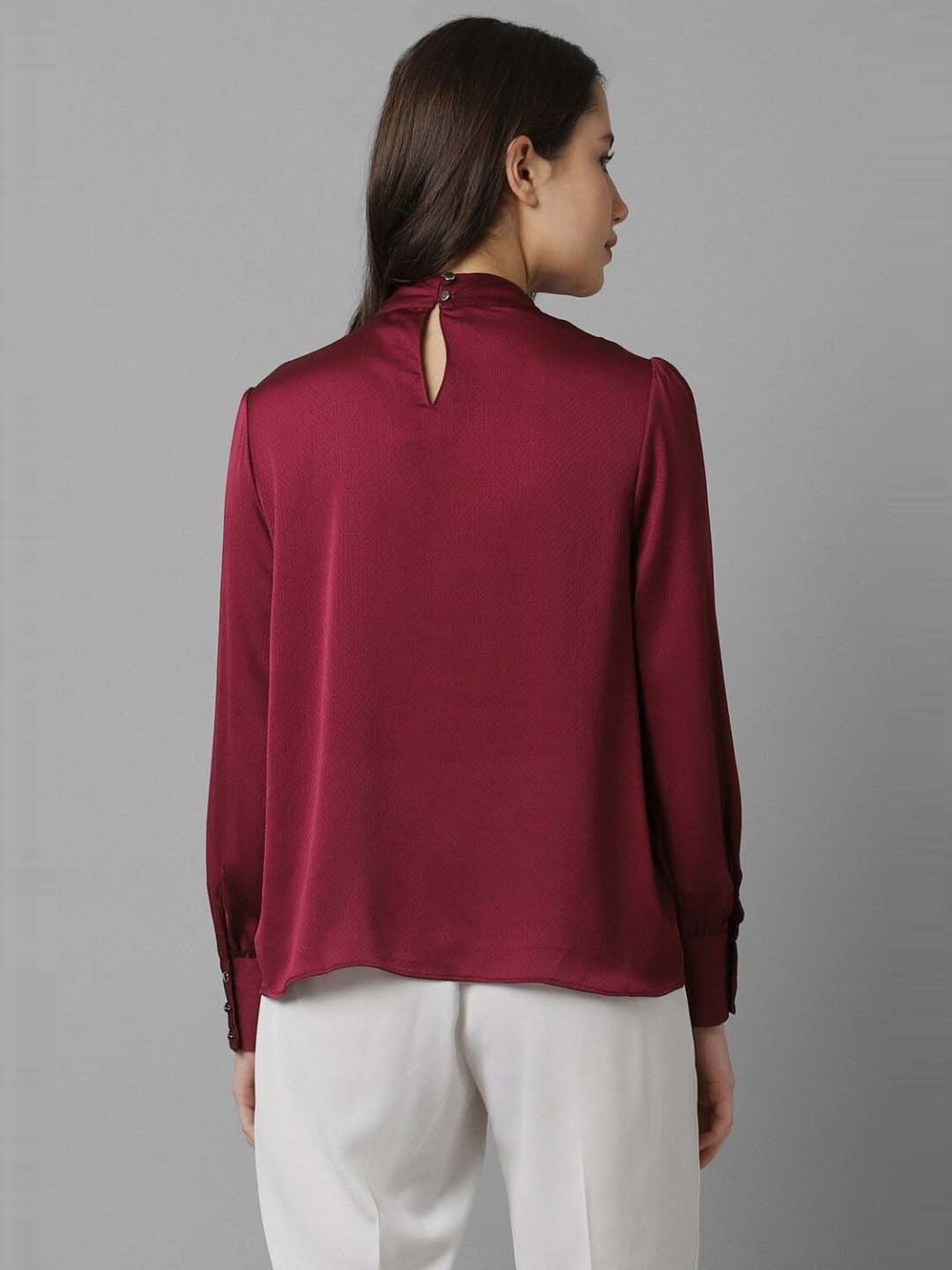 Allen Solly Maroon Regular Fit Top