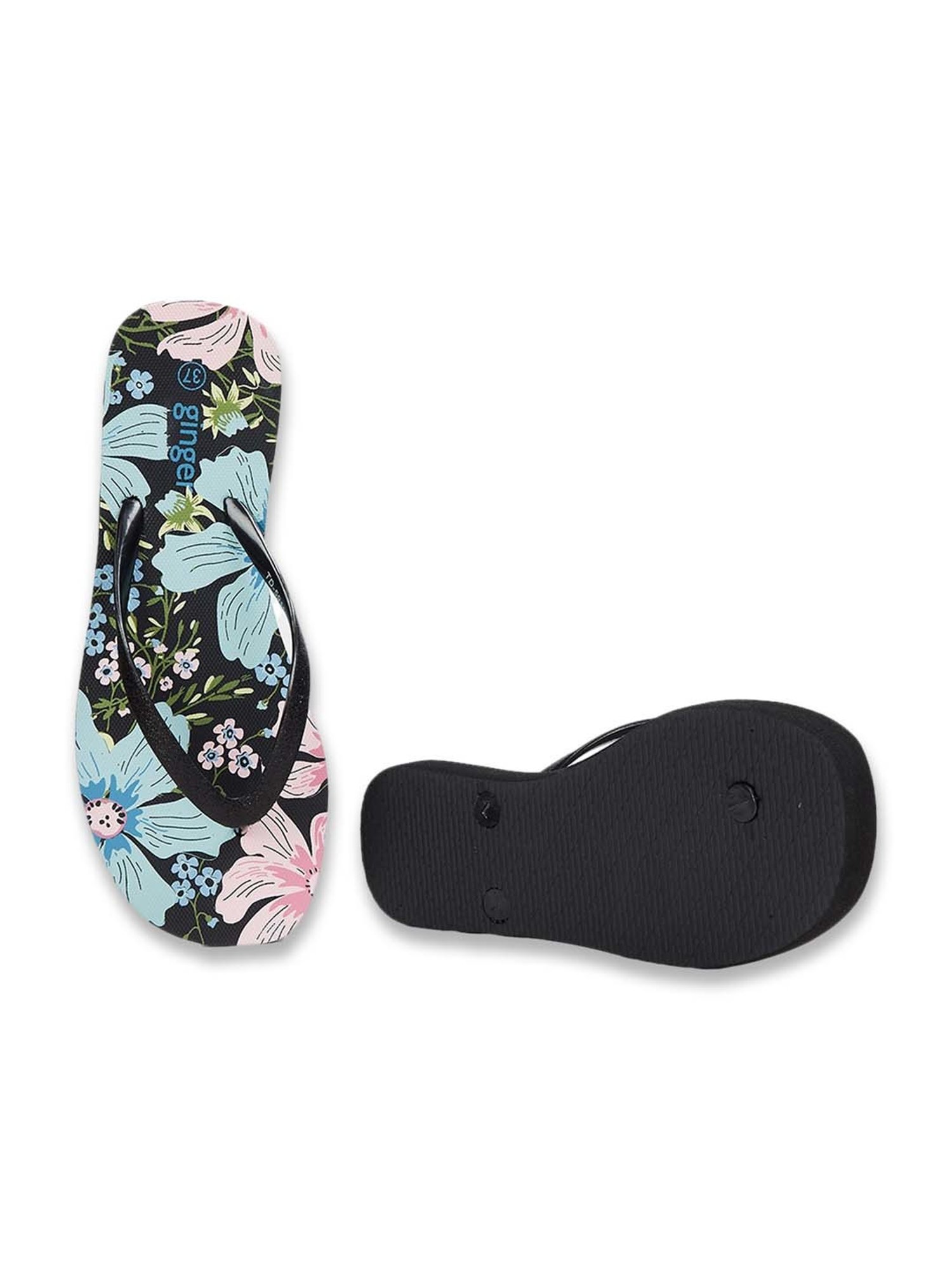 Ginger by Lifestyle Women's Black Flip Flops