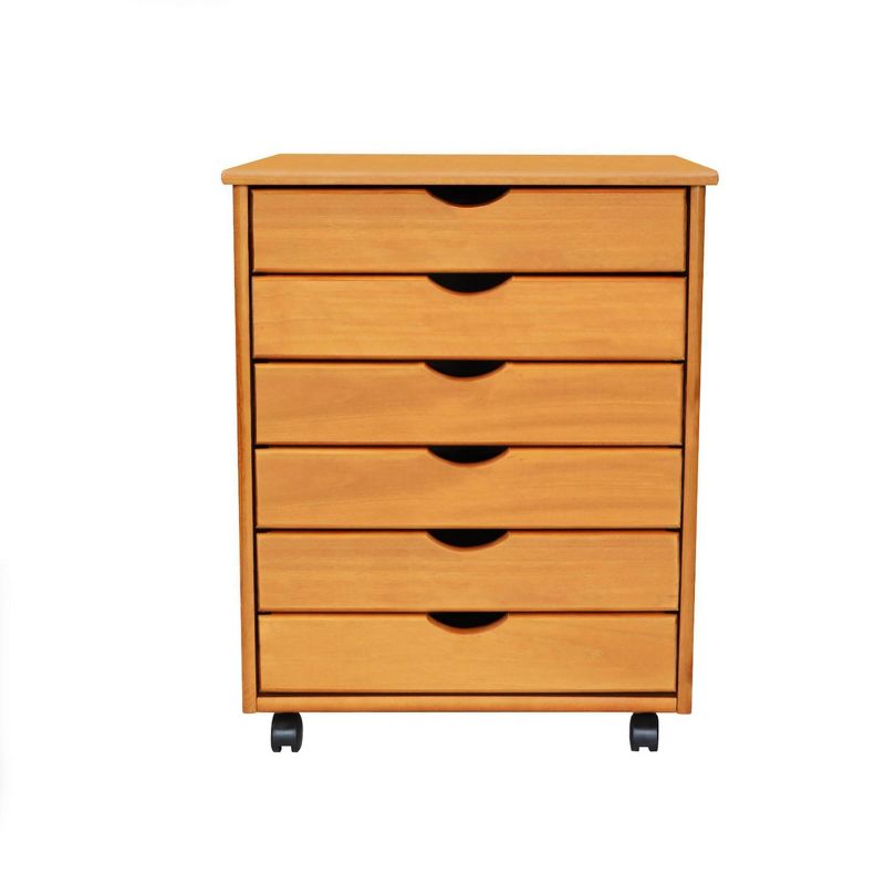 Homz Plastic 6 Clear Drawer Medium Home Storage Container Tower with 4 Large Drawers and 2 Small Drawers, Black Frame