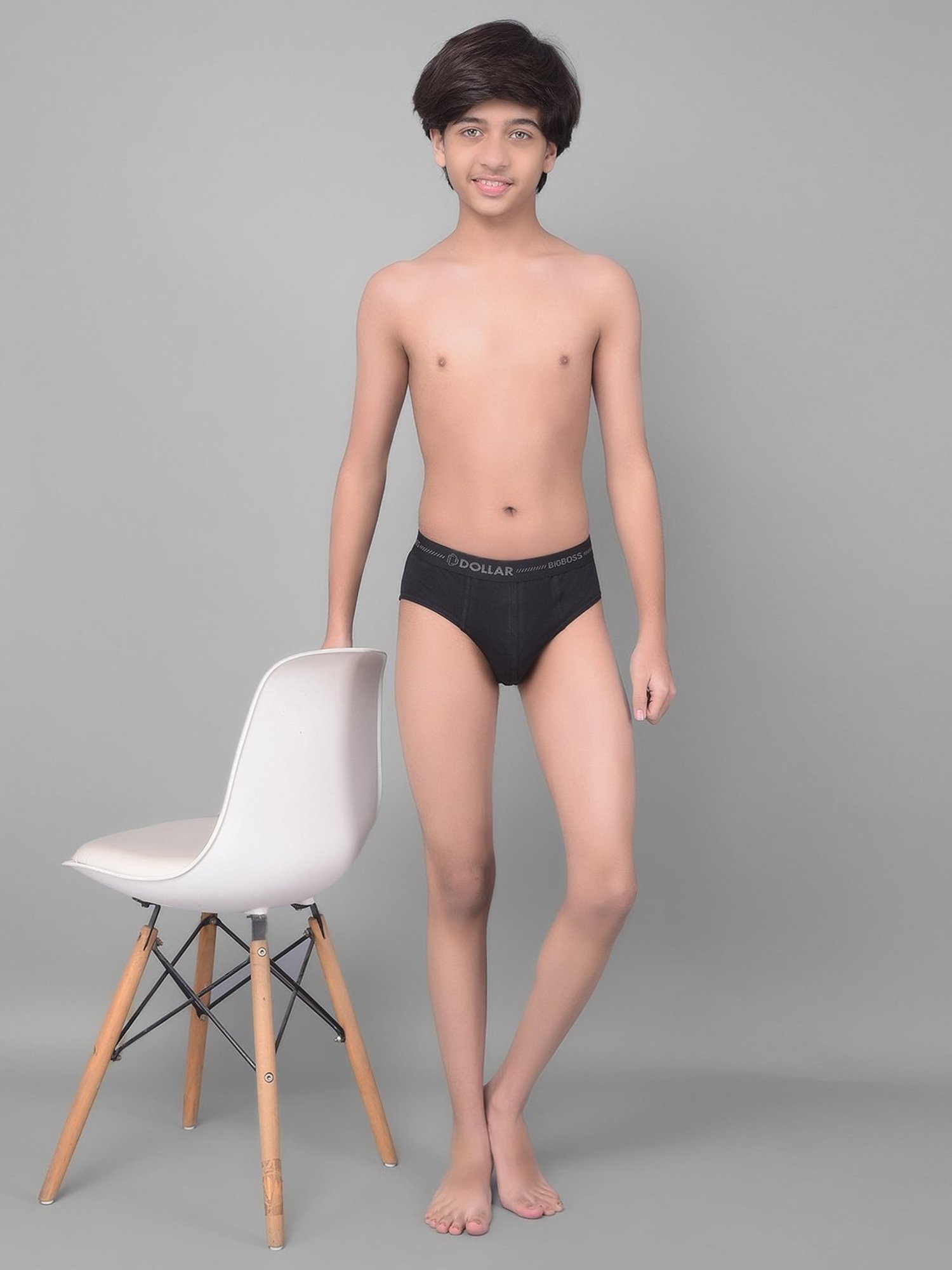 Dollar Bigboss Boys Multicolor Solid Briefs (Pack Of 3)