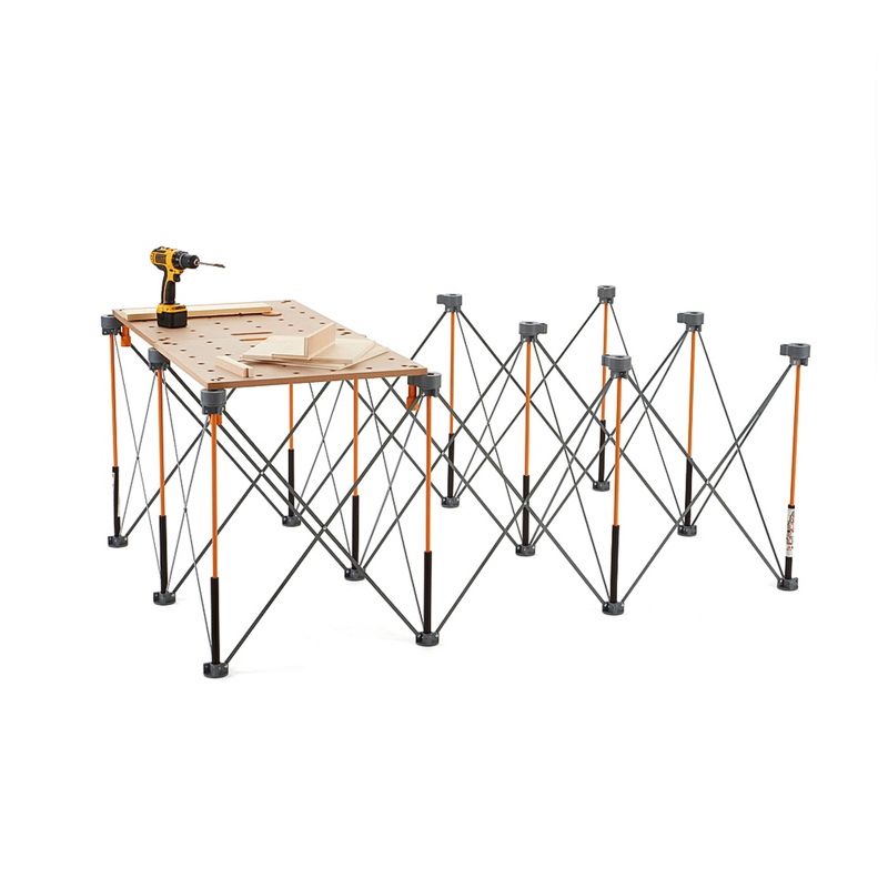 Bora Tool CK12S Heavy Duty Steel Portable Folding Centipede 4Ft x 6Ft x 30In Tall Workbench Work Stand Base with 4500 Pound Weight Capacity