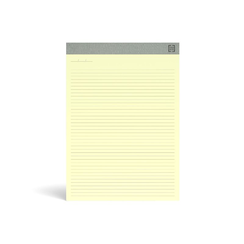 TRU RED Notepads, 8.5" x 11.75", Narrow Ruled, Canary, 50 Sheets/Pad TR57383