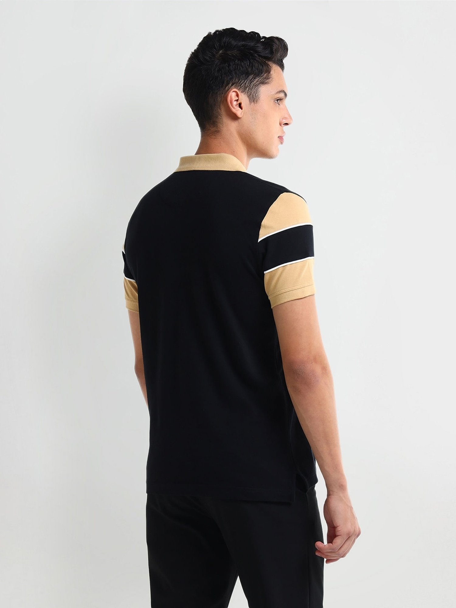 Arrow Black Regular fit Others Polo T-Shirt