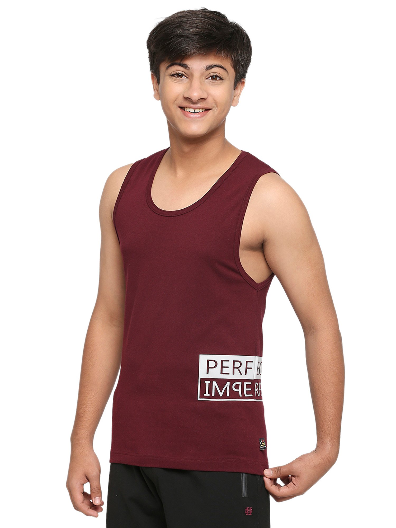 Frenchie Kids Wine Solid Vest
