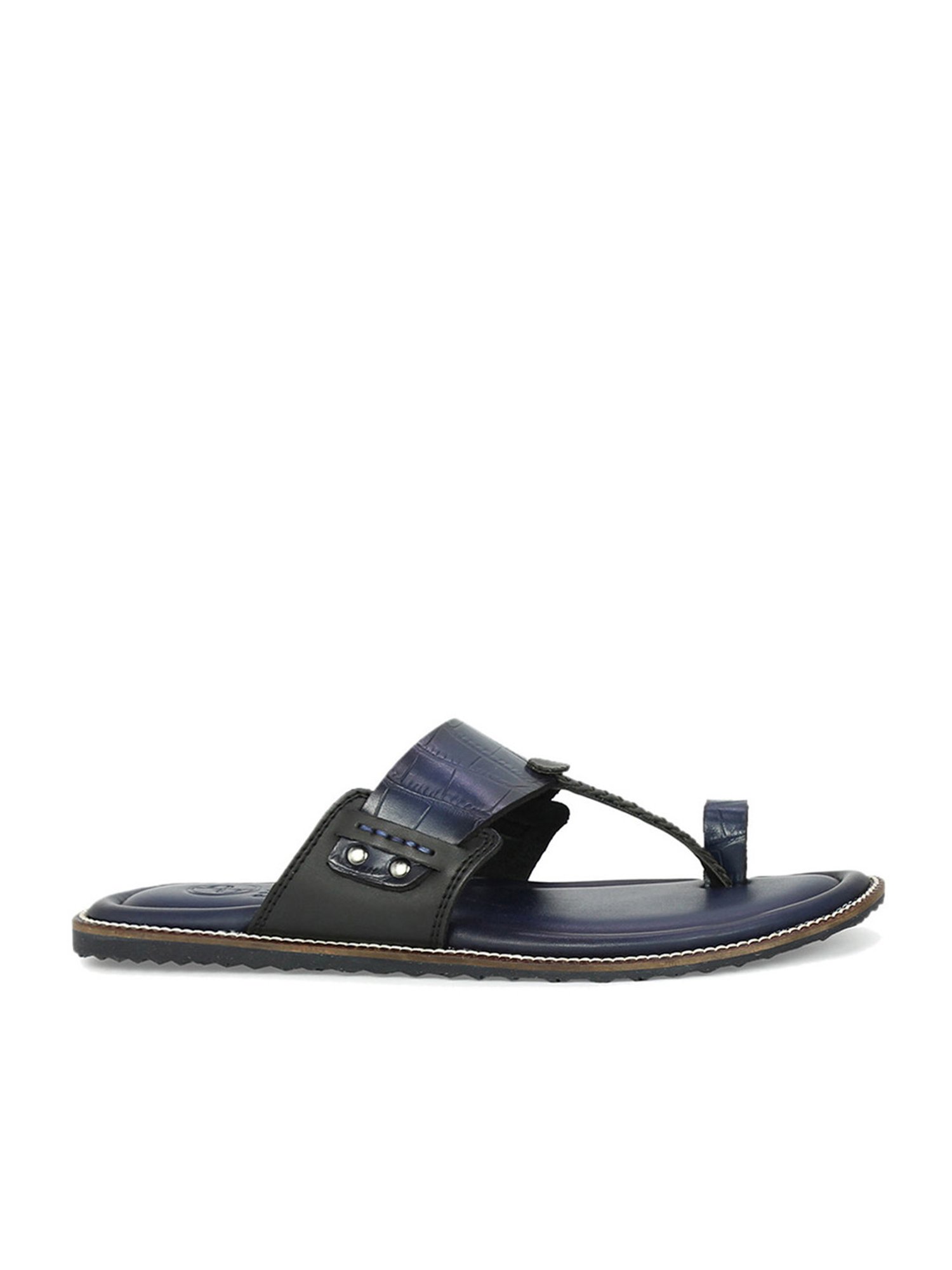 Privo by Inc.5 Men's Strapi Blue Toe Ring Sandals