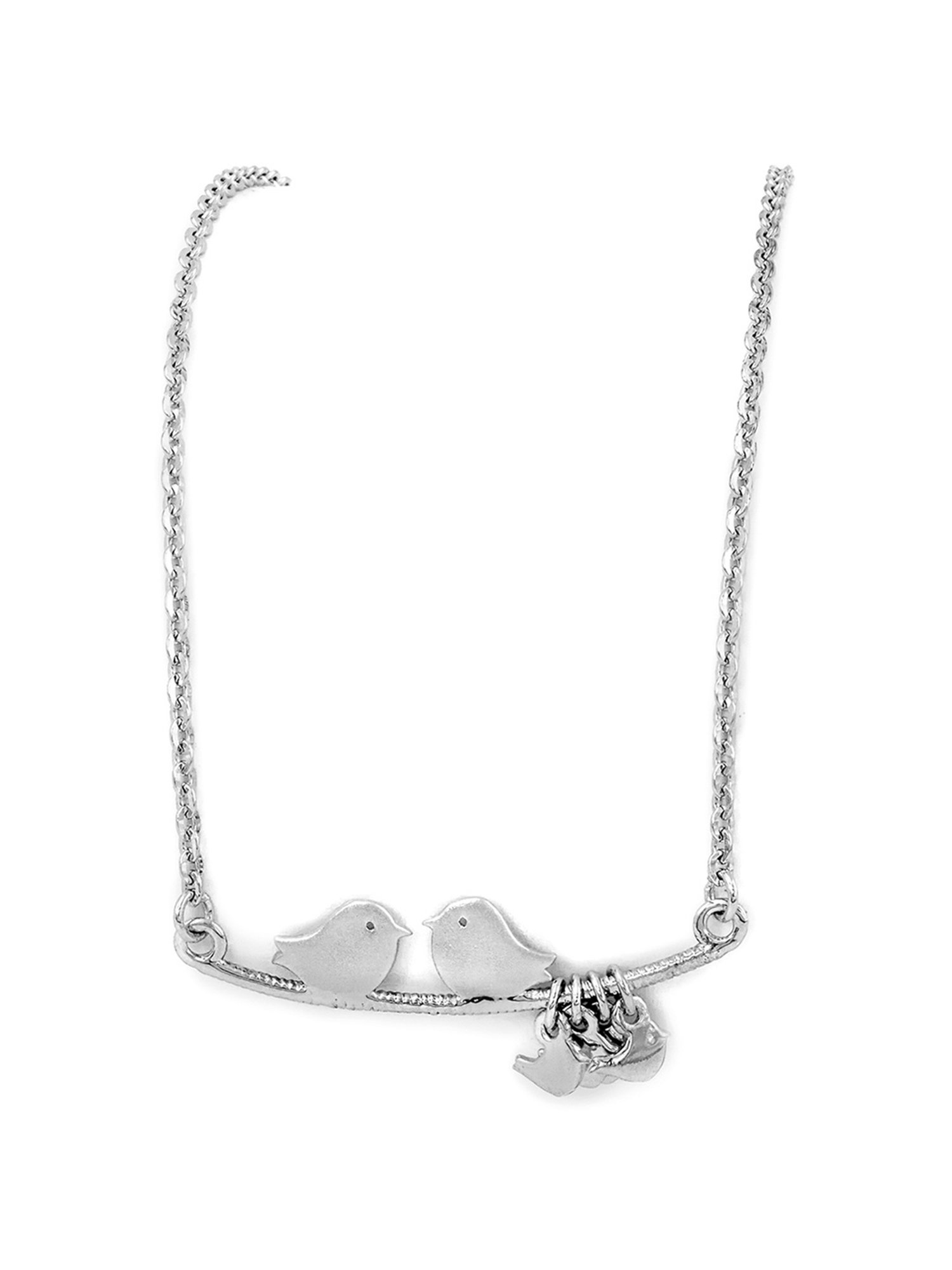 Silberry 92.5 Sterling Silver Lovebirds Necklace
