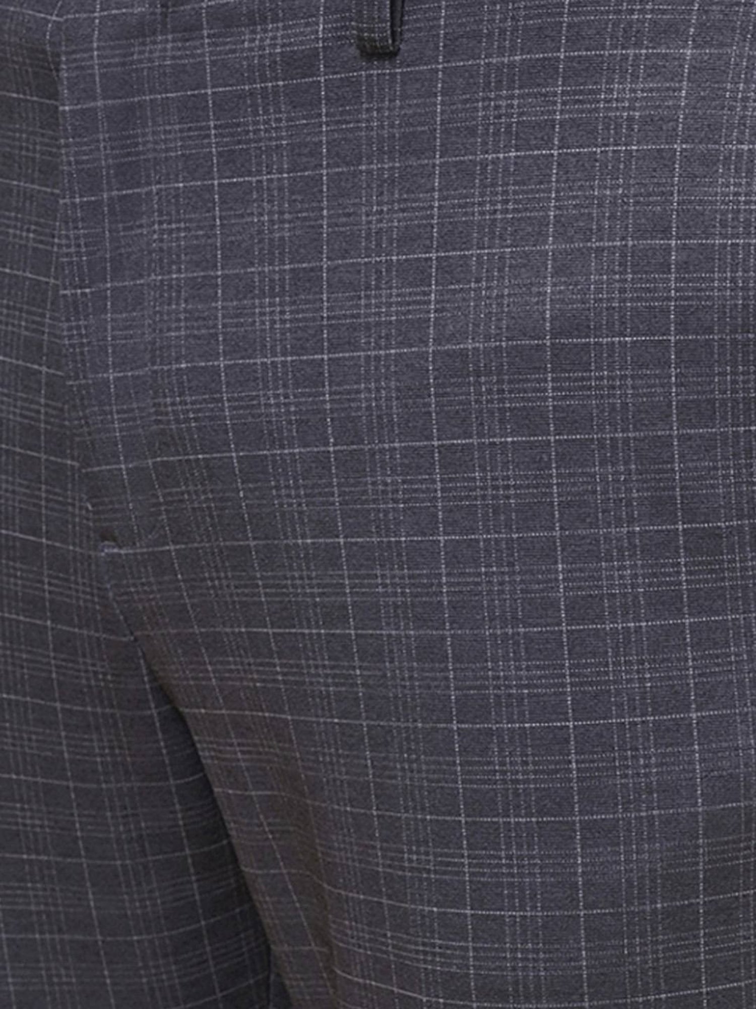 Byford by Pantaloons Grey Regular Fit Printed Trousers