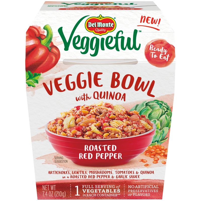 Del Monte Veggieful Bowl Roast Red Pepper - 7.4oz
