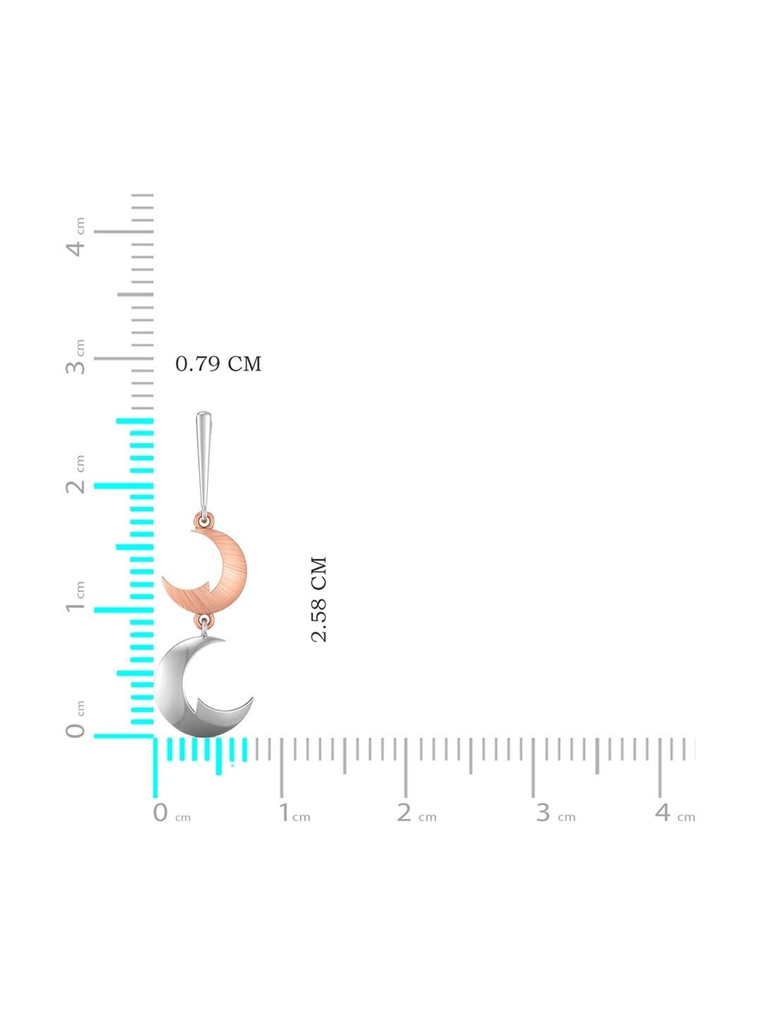 Joyalukkas 950 Platinum Edgy Moonlight Earrings