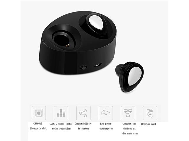 AutofeelSunriseoffice TWS Mini Bluetooth Earphone Headset Wireless Headphone With Mic 3D Bass Stereo Sport Running Earbuds For Phone iPhone Xiaomi